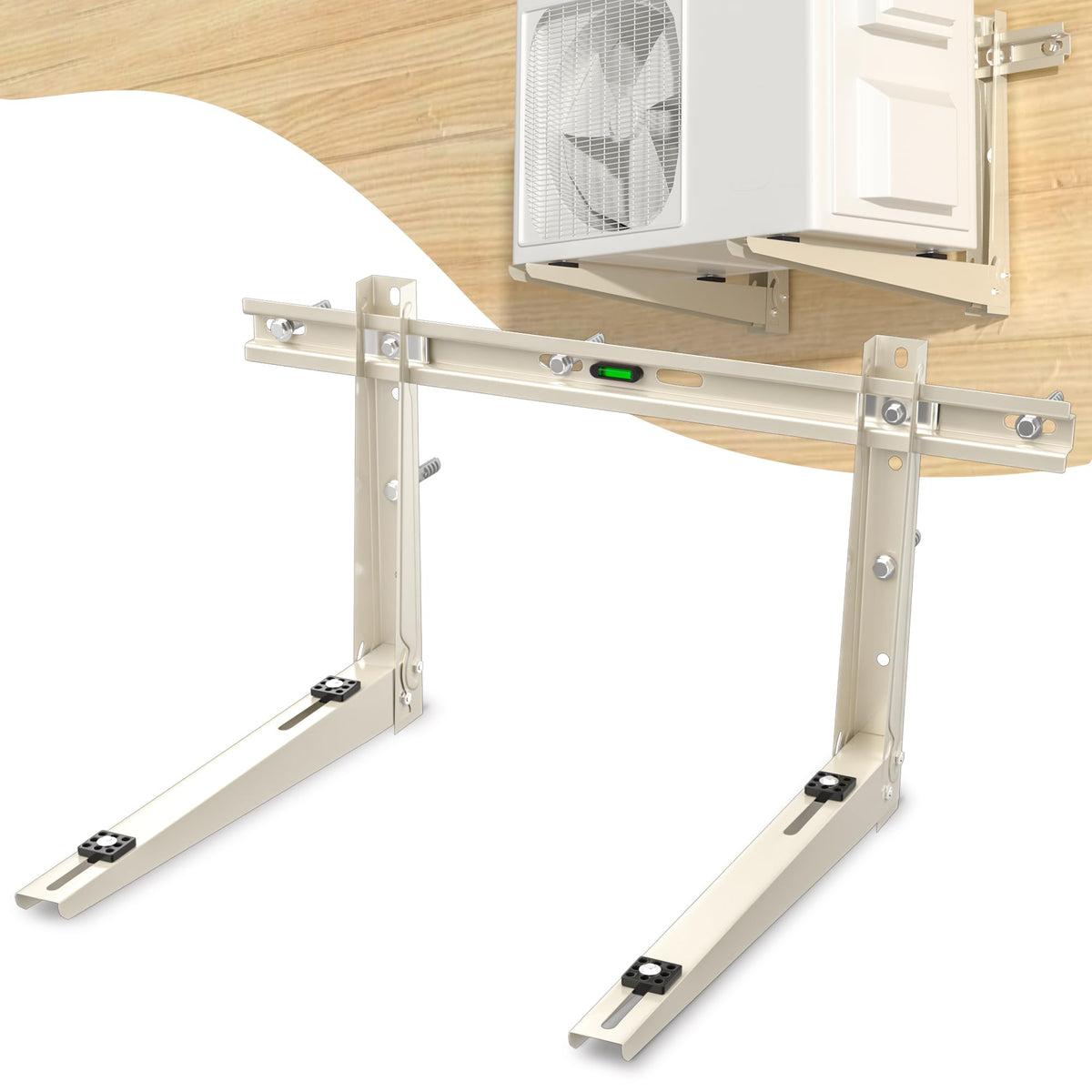 Plusluck Mini Split Wall Mounting Bracket For 18000 24000 Btu Mini Split Air Conditioner With Leveler Universal Ductless Ac And