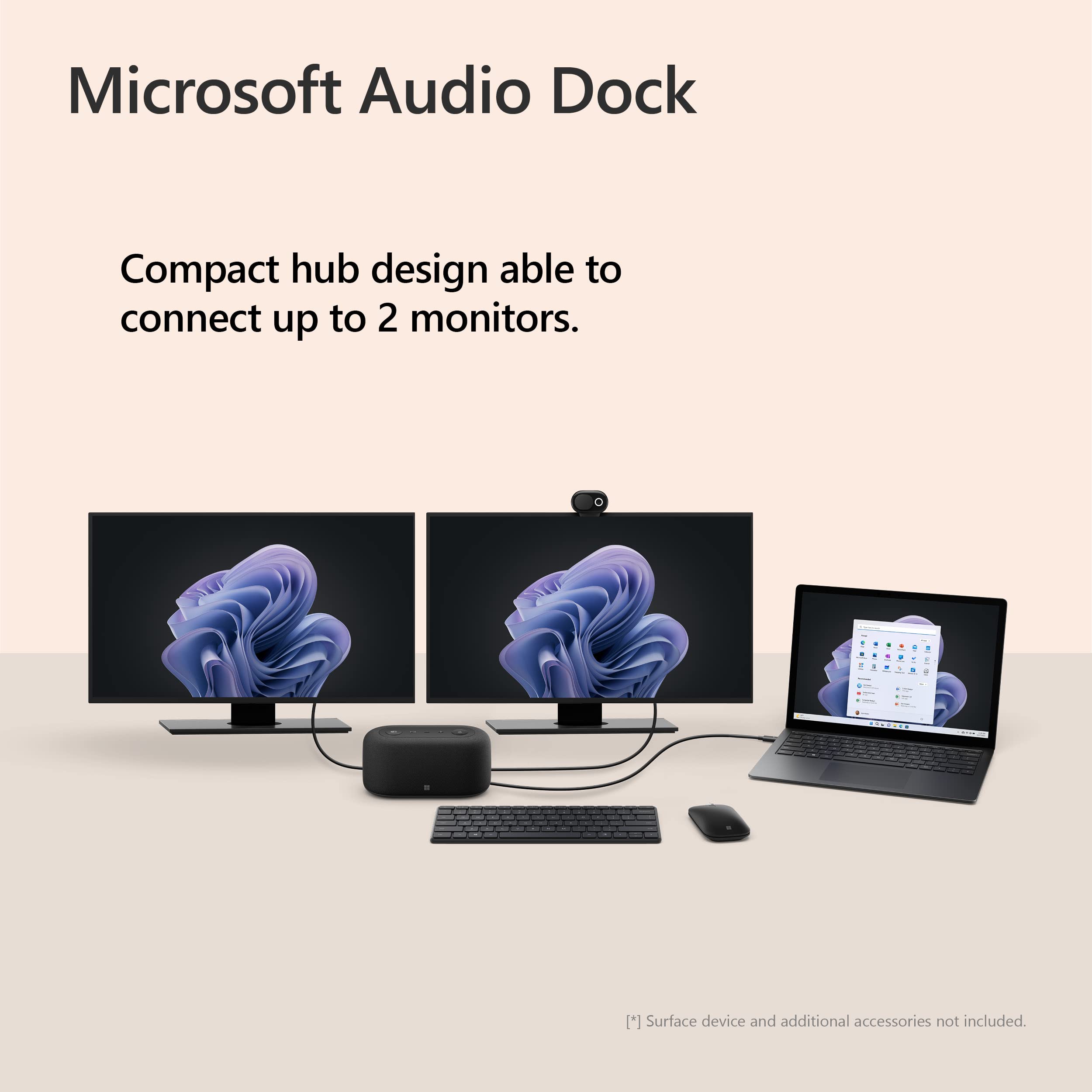 Microsoft Audio Dock   Teams Certified Usb C Dock Hdmi 2.0 Usb A Usb C X 2 Ports Pass Through Charging Audio Speaker Phone Works