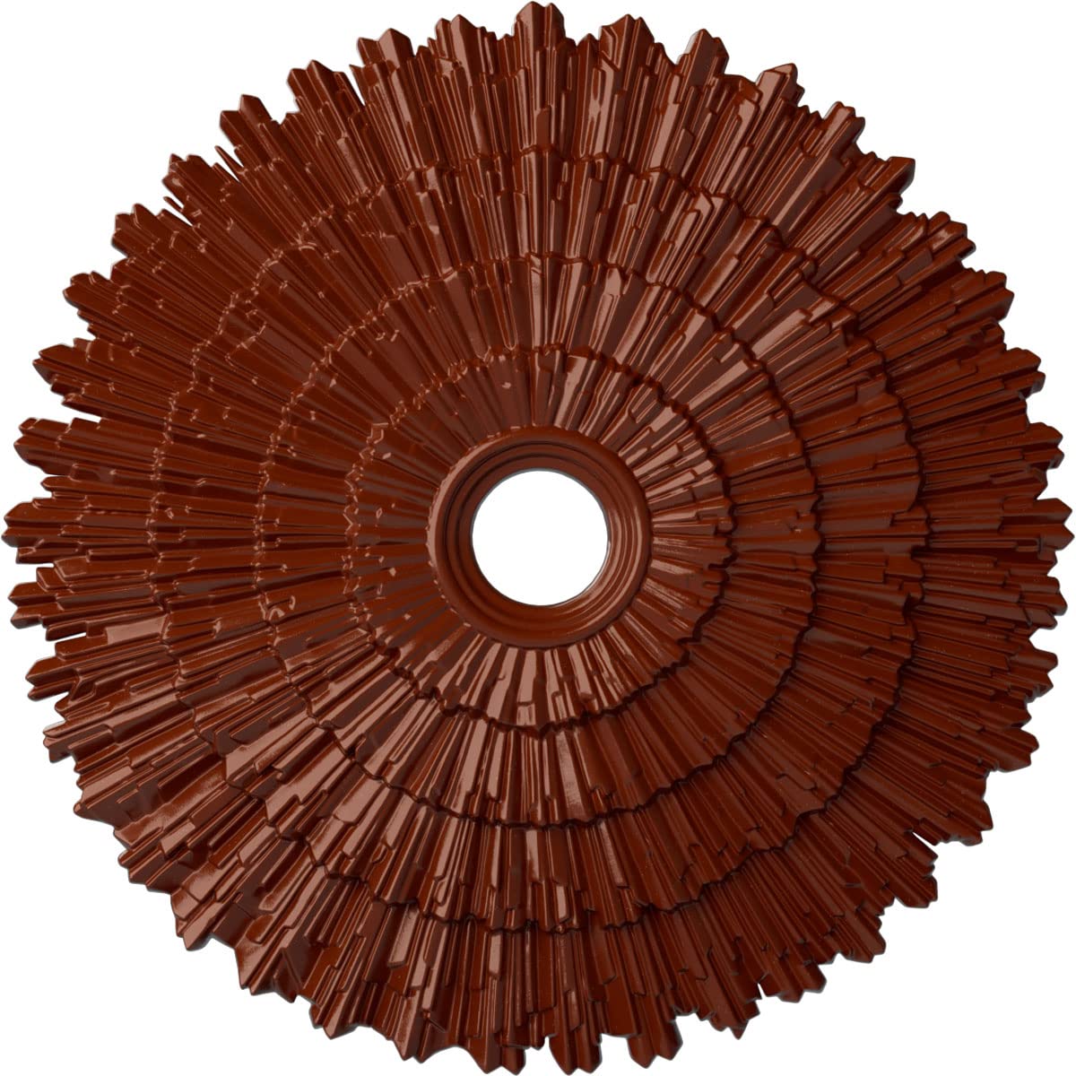 24 3/4OD x 3 1/4ID x 1 7/8P Eryn Ceiling Medallion (Fits Canopies up to 4), Hand-Painted Firebrick