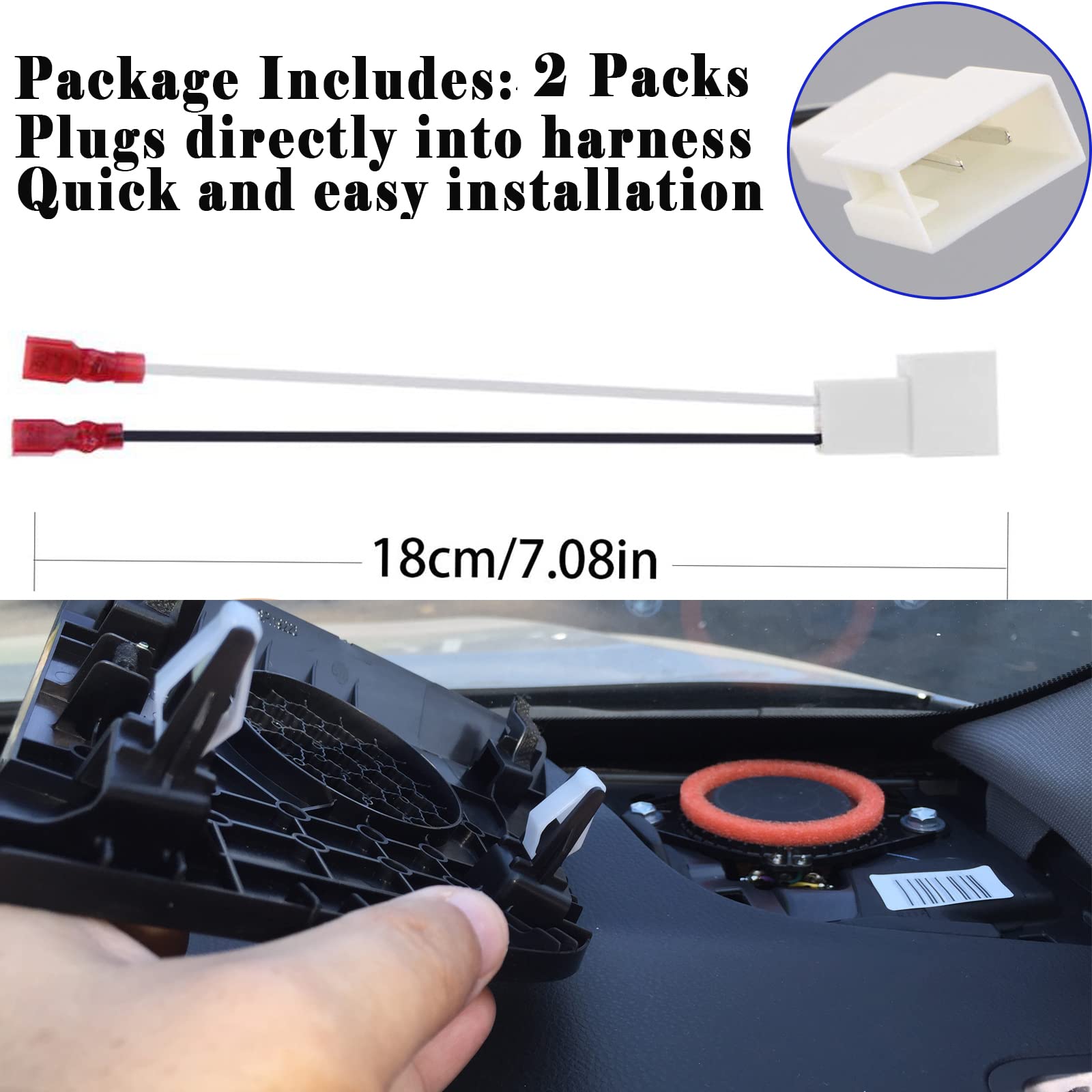 4 Pack 72 8104 Speaker Harness Adapter Compatible With Toyota Speaker Wire Harness Adapter Plug Compatible With Toyota Tacoma Tundra Camry Corolla 4 Runner Scion Pontiac Speaker Wiring Harness Adapter