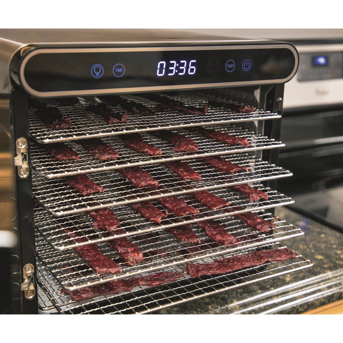 Nesco Fd 7Ssd Digital Food Dehydrator For Beef Jerky, Dried Fruit And Dog Treats, 7 Stainless Steel Trays, Silver