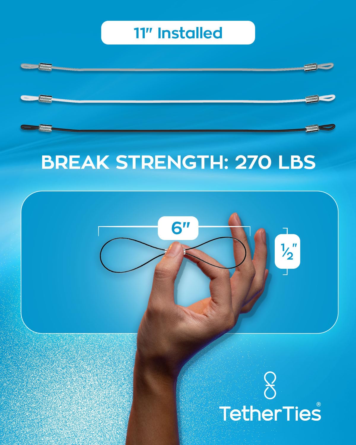 Tetherties Heavy Duty Cable Lock: A Tamper Resistant, Pre Assembled Stainless Cable Tether Kit For Computers, Adapters & Dongles