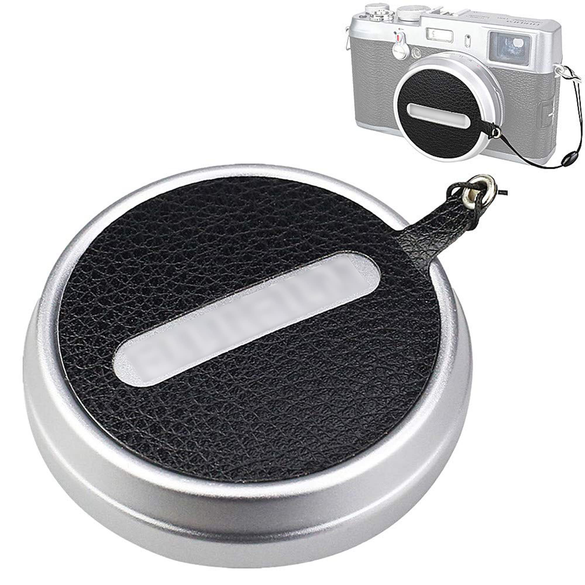Jjc Deluxe Nappa Leather Lens Cap Keeper Sticker With String For Fujifilm Fuji X100Vi X100V X100F X100T X100S X100 Lens Cap Anti