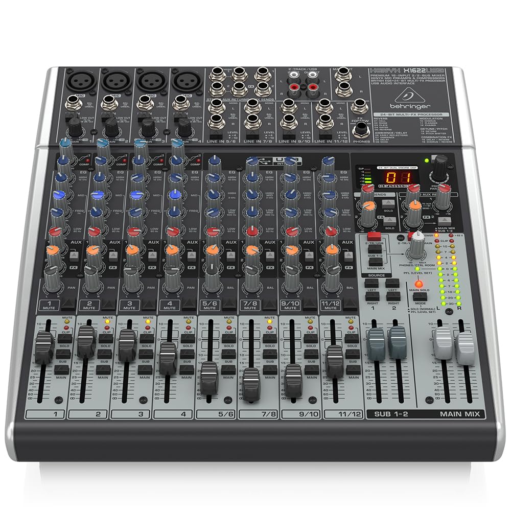 Behringer Xenyx X1622Usb Mixer With Usb And Effects