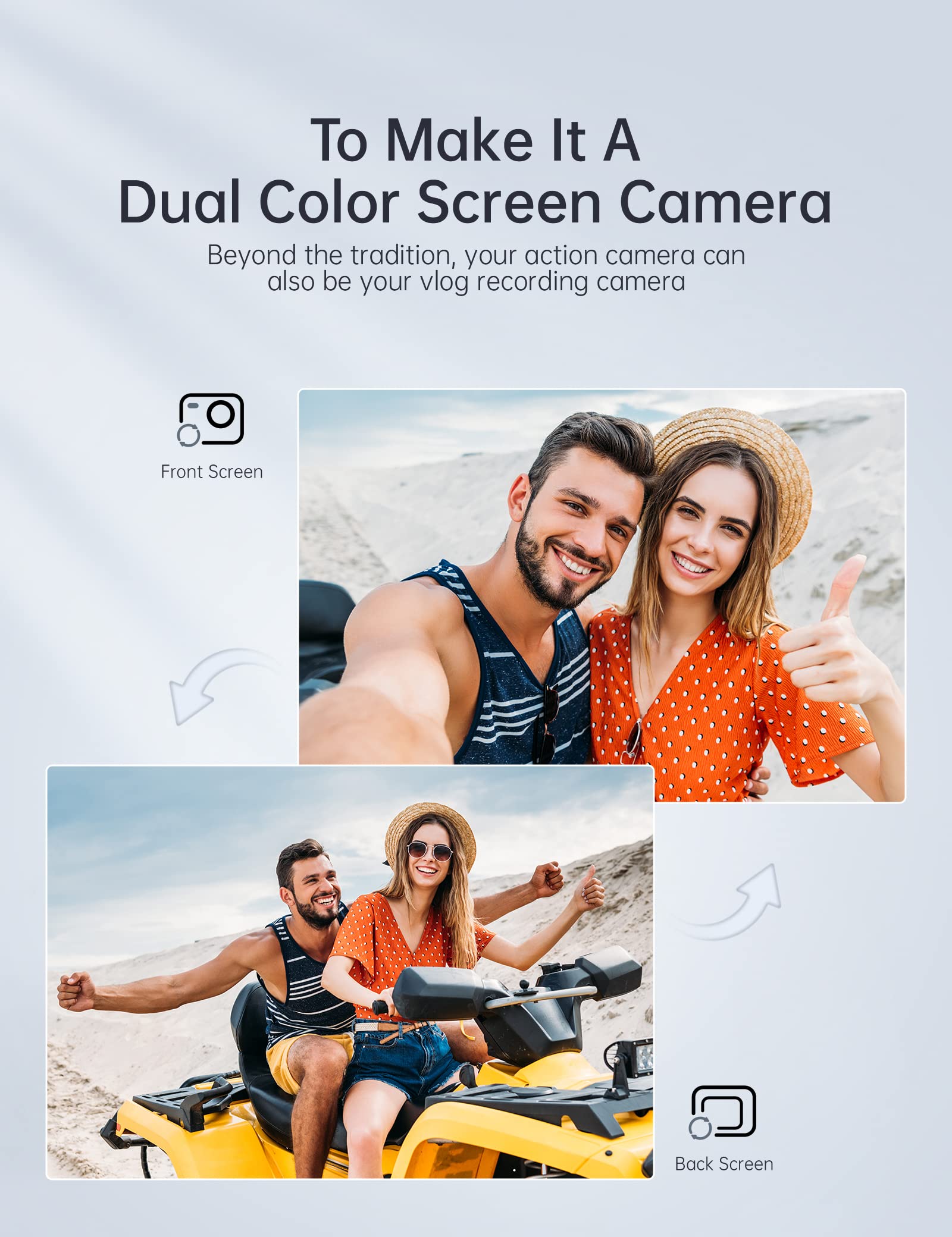 Wolfang Ga420 Action Camera 4K 60Fps 24Mp Wifi Waterproof Underwater Camera 3.0 Eis Stabilization 8X Zoom Helmet Camera (Externa