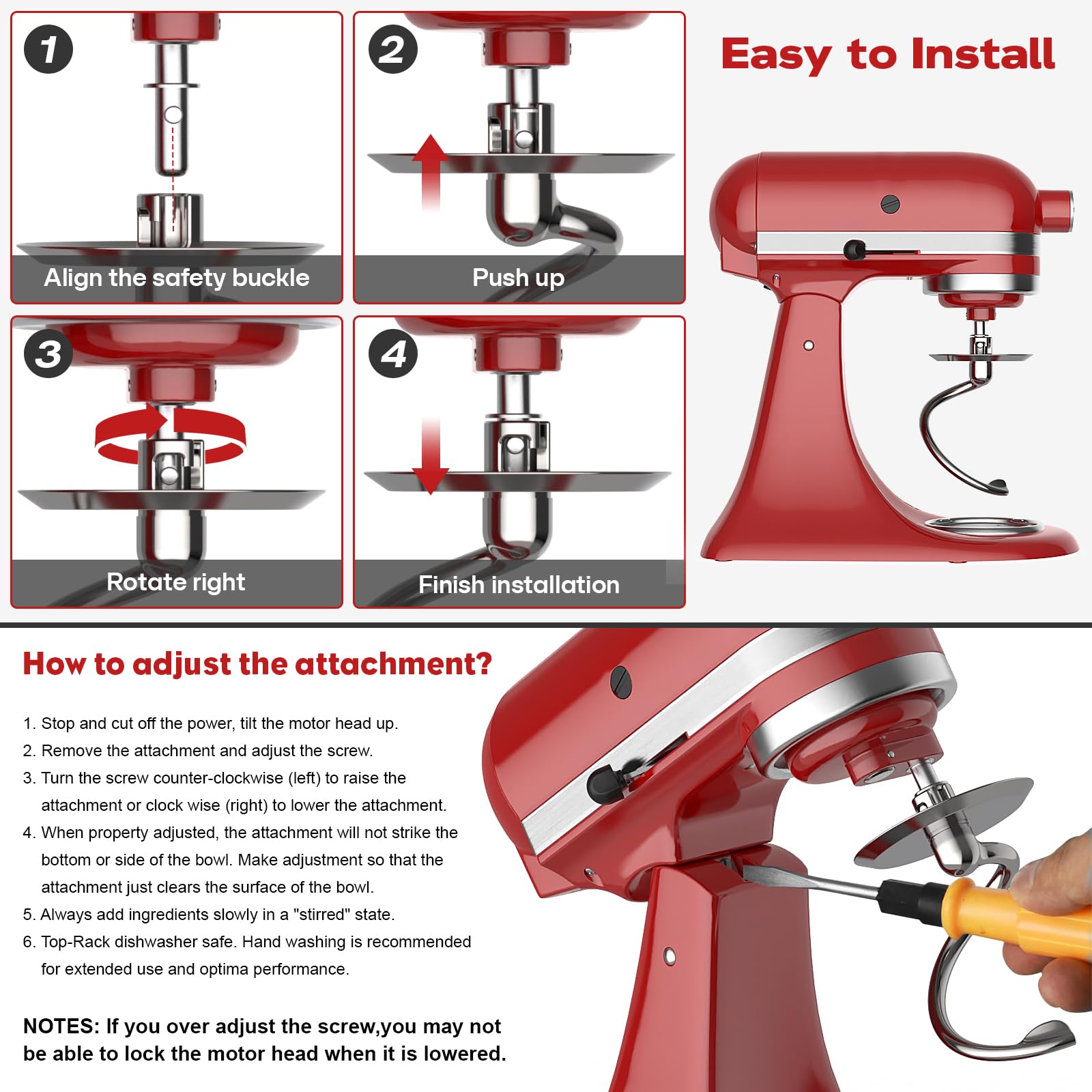 Stainless Steel Dough Hook For Kitchenaid Stand Mixer, Bread Hook For 4.5Qt  5 Qt Tilt Head Stand Mixer, Dough Hook For Kitchena