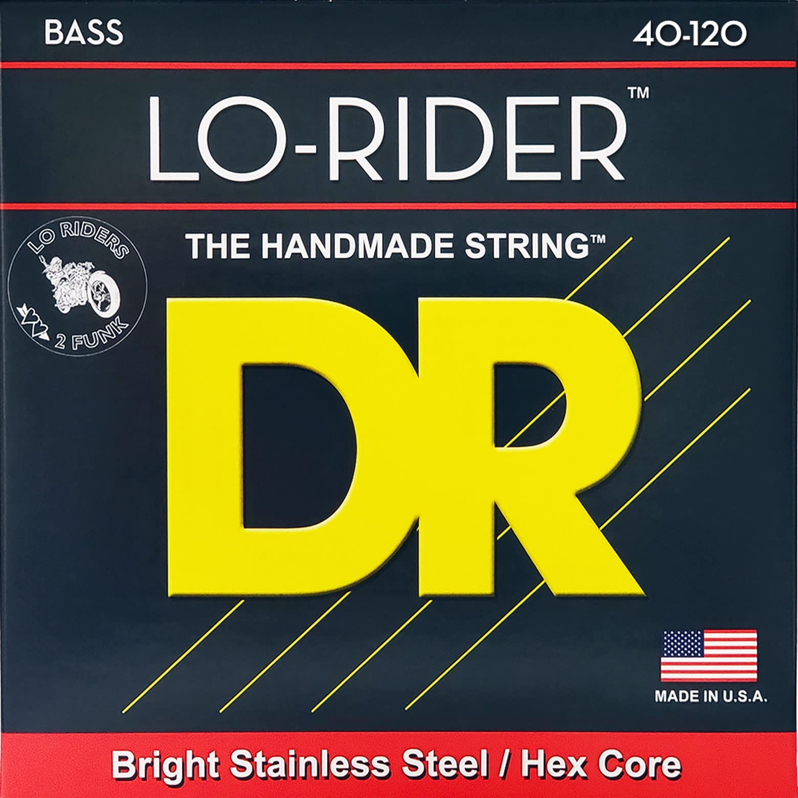 Dr Strings Lo Rider   Stainless Steel Hex Core 5 String Bass 40 120