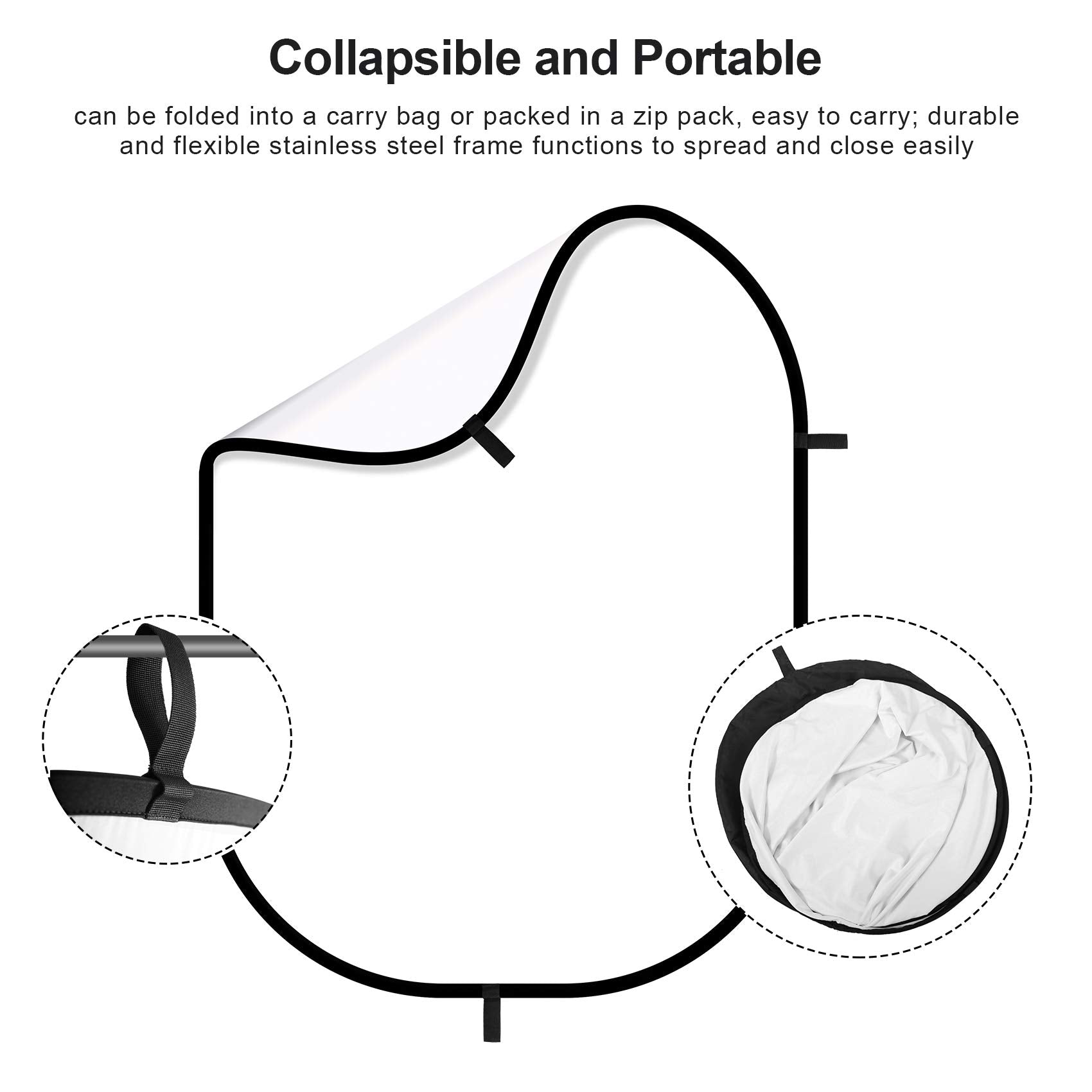 Selens 59X39In Pop Up Soft Light Diffuser Kit, With 6.6 Ft Light Stand & Clip Holder For Photo Studio Portrait And Product Shoot