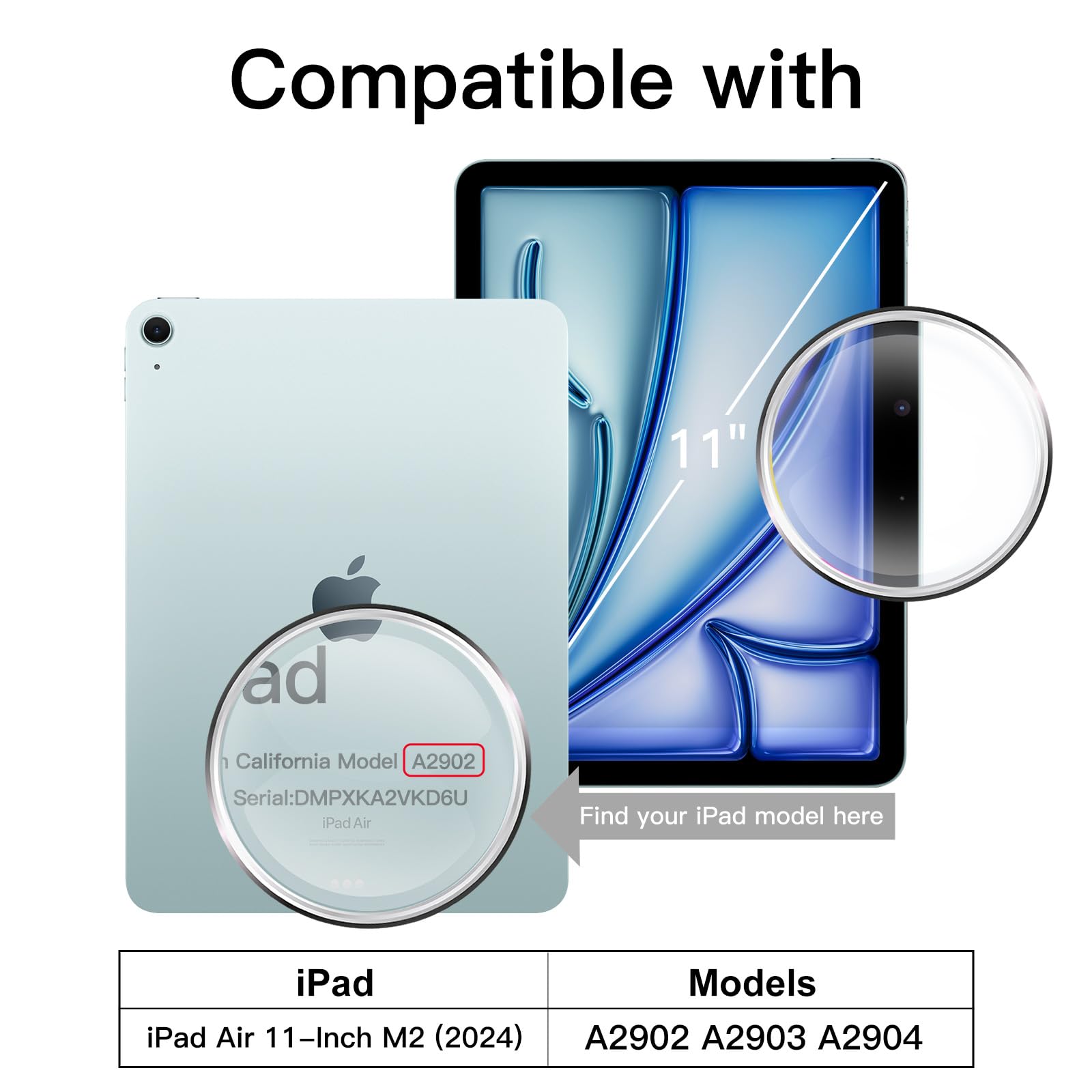 Jetech Screen Protector For Ipad Air 11 Inch M2 (2024) With Easy Installation Frame, Tempered Glass Film, Hd Clear, 2 Pack