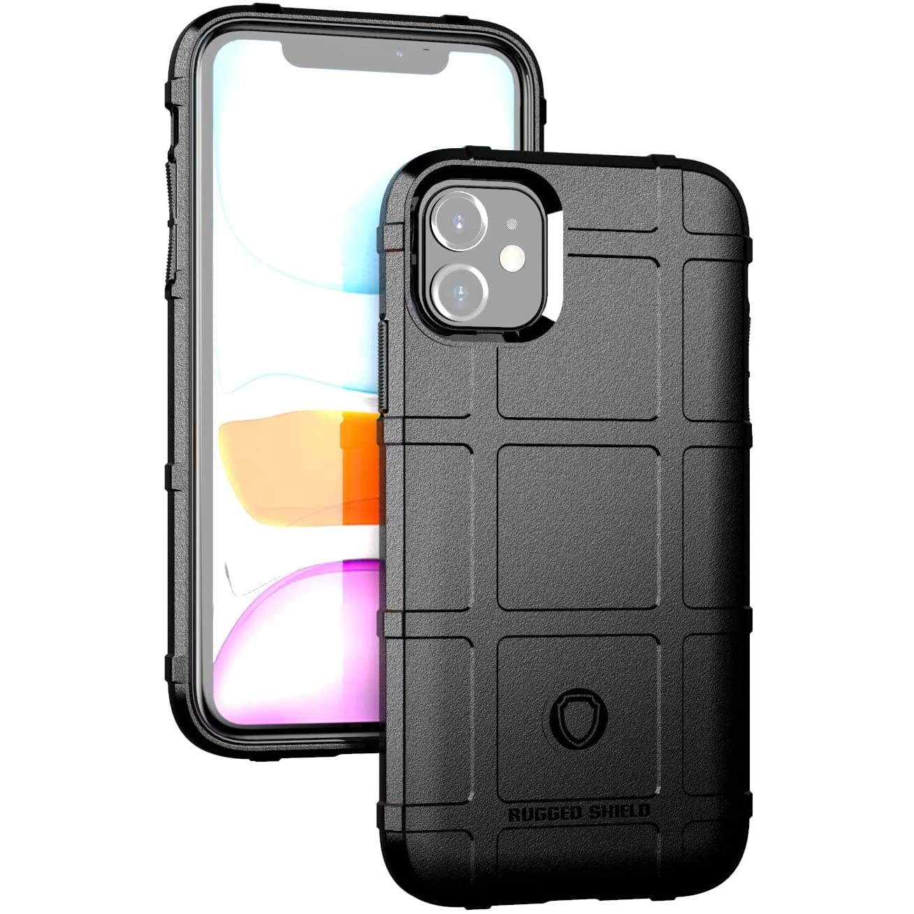 EGO TACTICAL Rugged Shield TPU Phone Case for Apple iPhone Xr Black