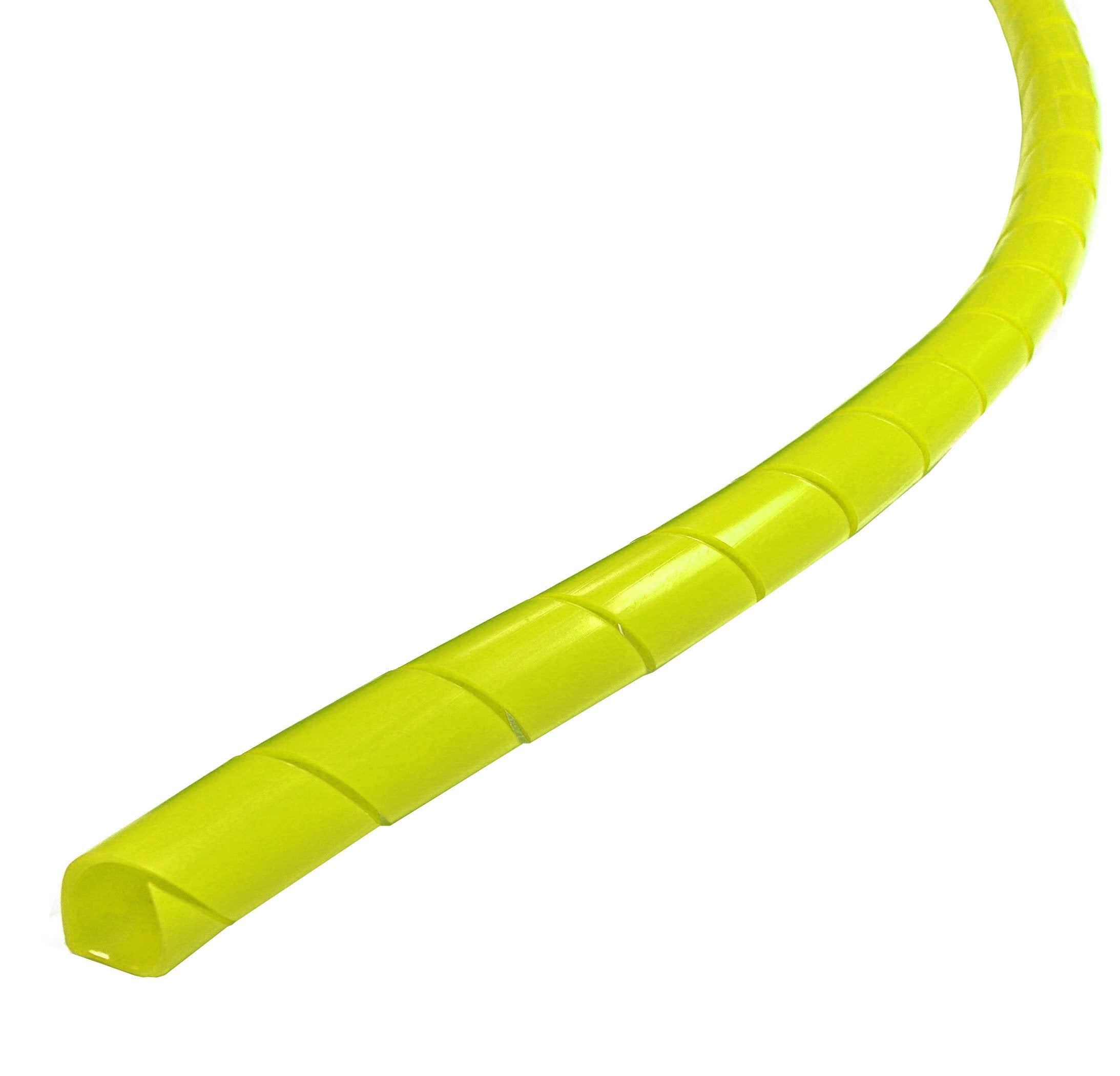 Electriduct 1'' Spiral Cable Wrap Polyethylene Expandable Abrasion Protector Wire Sleeve   100 Feet   Yellow
