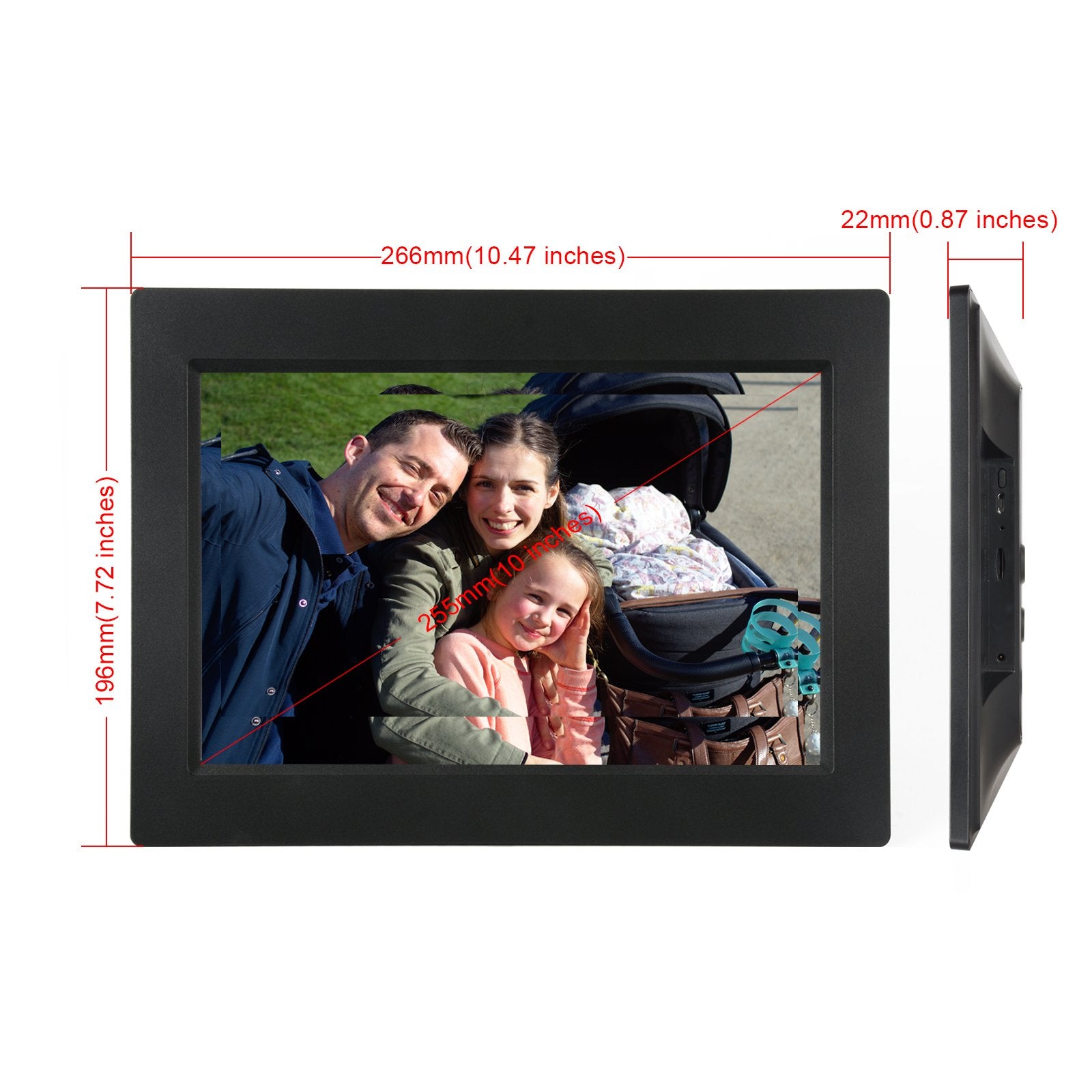 Feelcare 10 Inch Wifi Digital Picture Frame   Electronic, Wall Mountable Smart Frames,Frameo App   Send Photos & Videos From Any