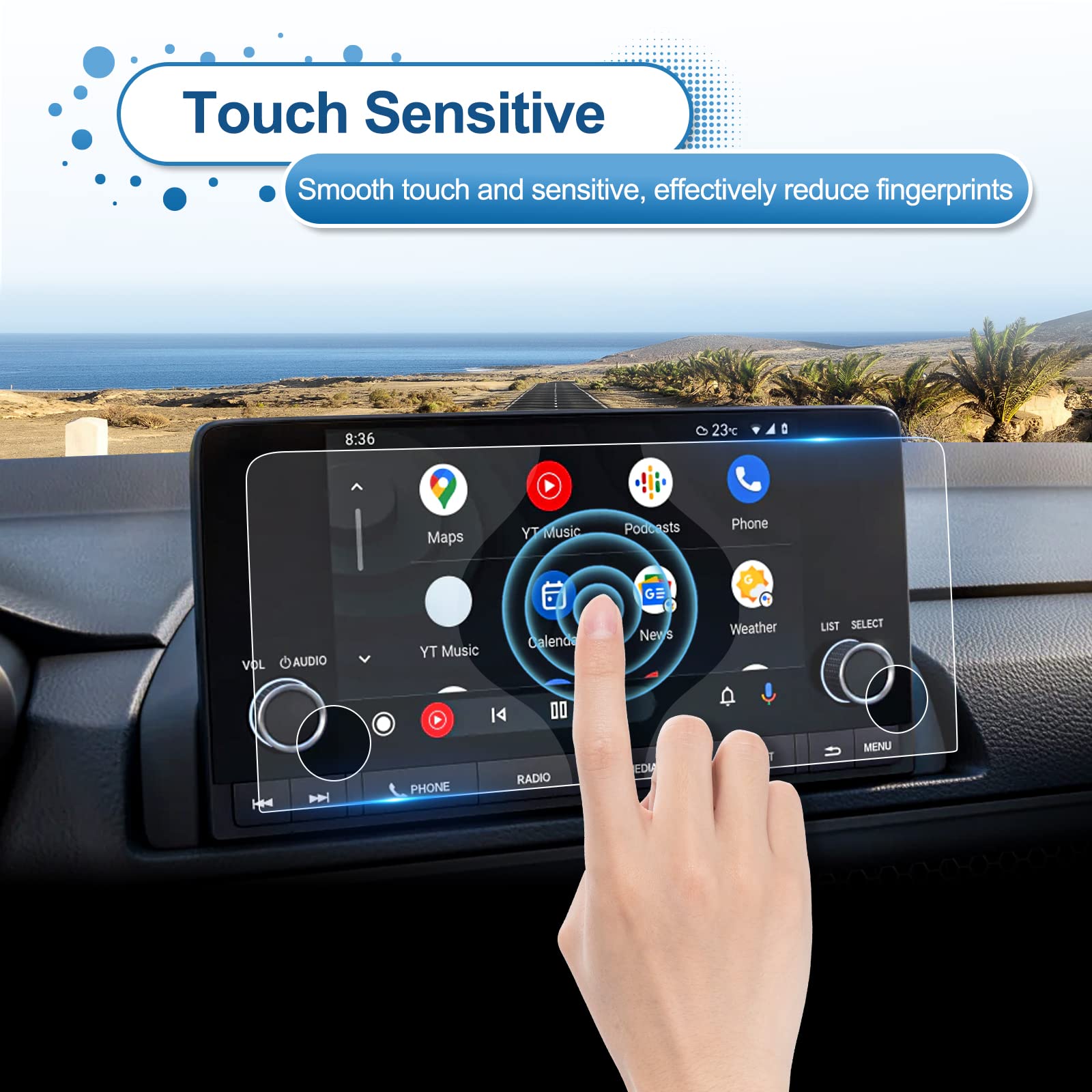 Coleya For 2023 2024 2025 Honda Crv Screen Protector, For Honda Crv (Lx/Ex/Sport Hybrid) 7 Inch Touch Screen, 9H Tempered Glass