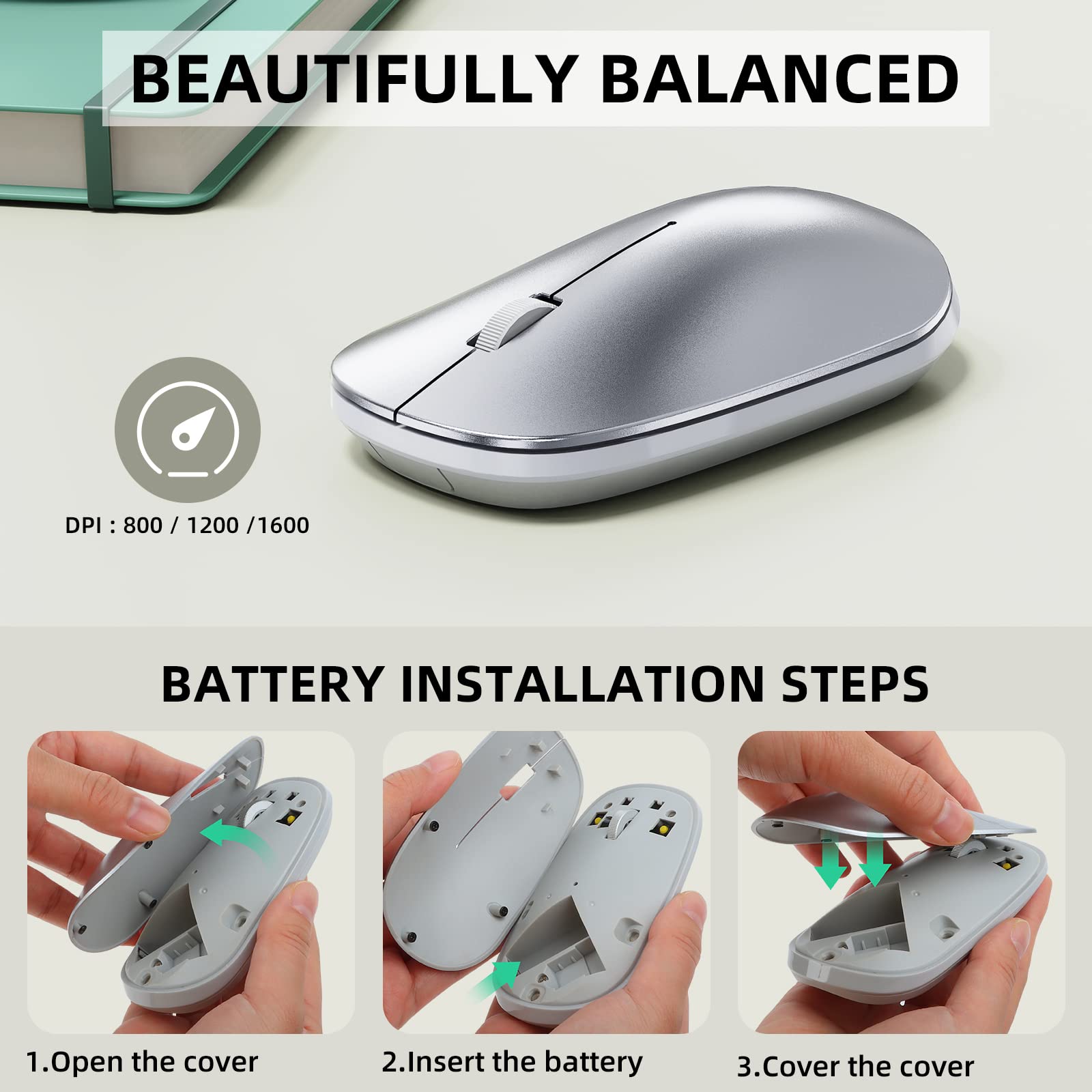 Bluetooth Keyboard And Mouse For Mac, Omoton Ultra Slim Keyboard And Mouse Combo, Wireless Keyboard And Mouse For Macos, Macbook Pro/Air, Imac, Mac Mini, Laptop And Pc (Silver)