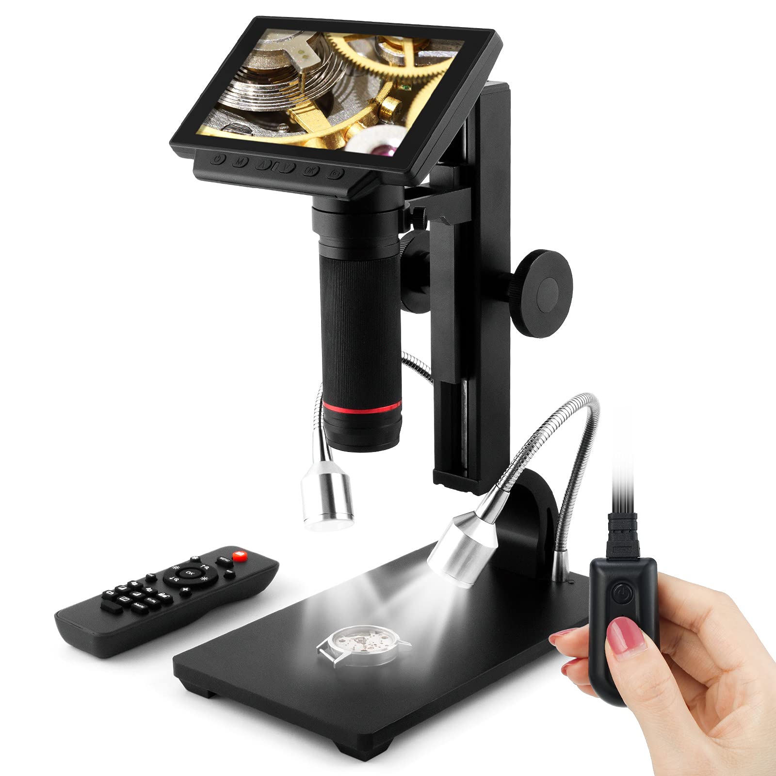 Andonstar Adsm302 1080P Hdmi Portable Usb Digital Microscope With Adjust Screen For Soldering And Phone Repair