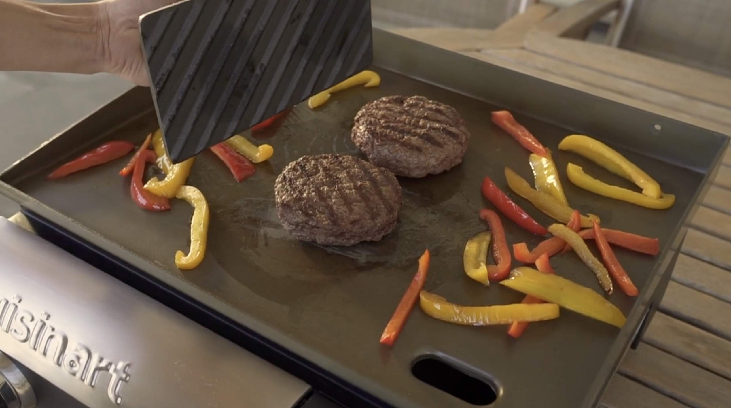 Cuisinart Cgpr 221 Cast Iron Grill Press (Wood Handle), Weighs 2.1 Pounds