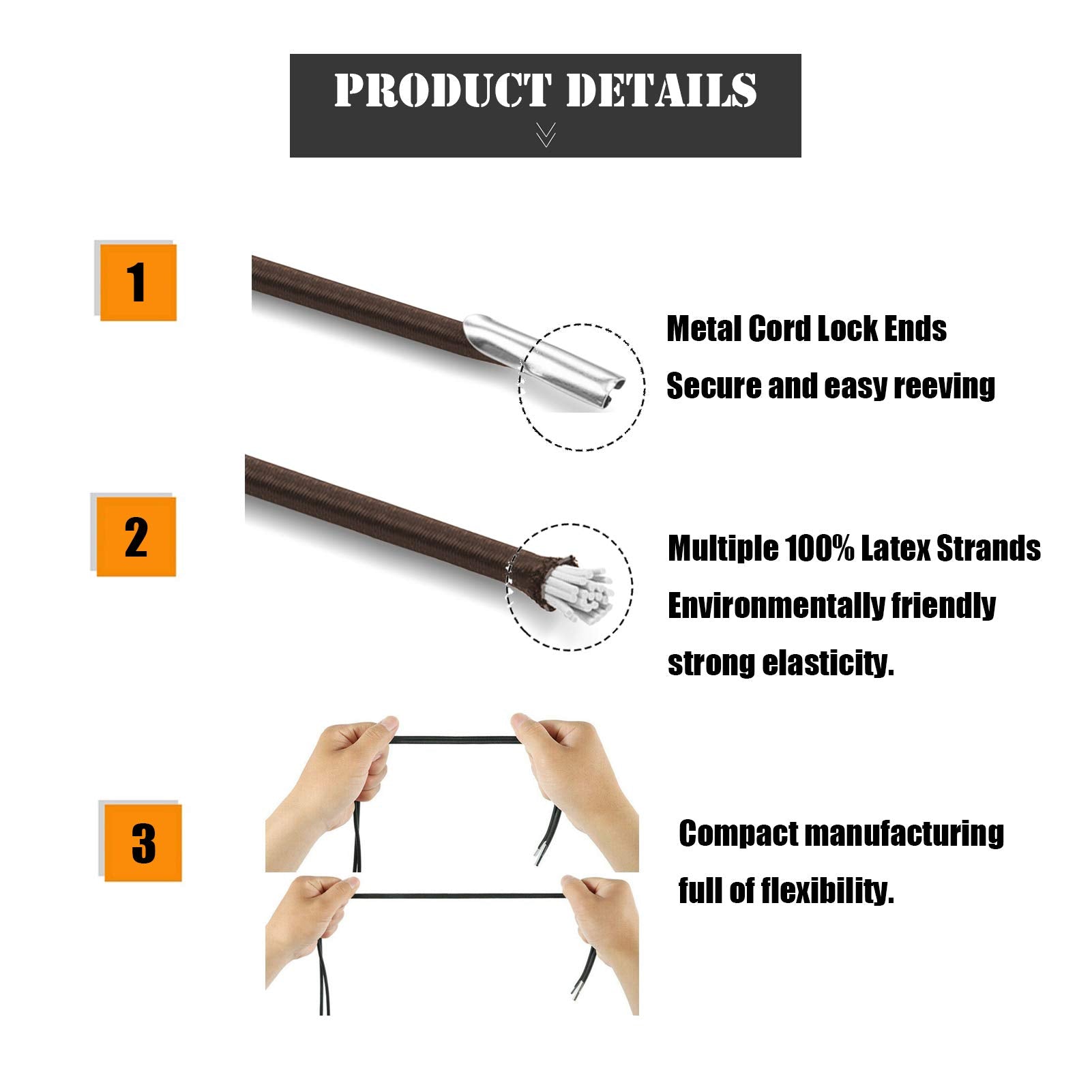 Lummily Universal Replacement Bungee Cords For Zero Gravity Chair Zero Gravity Recliner Repair Tool Lounge Recliner Repair Kit(B