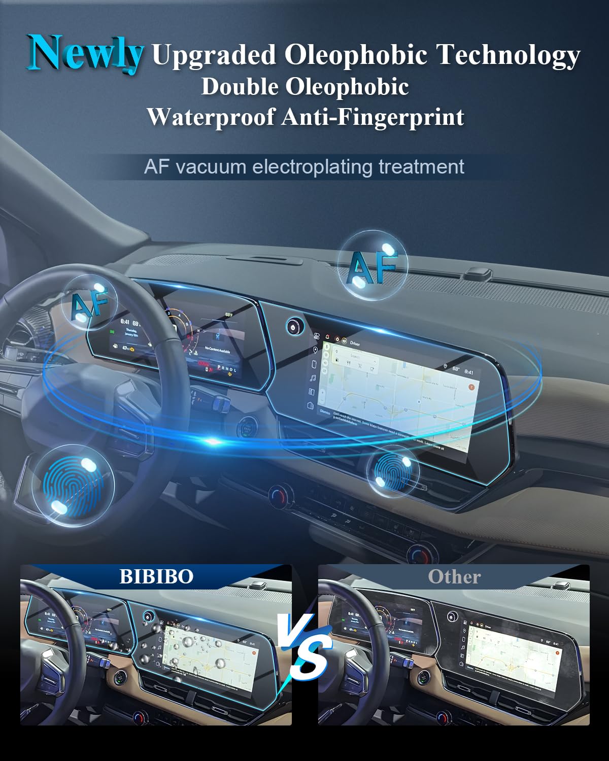 Bibibo 2Pcs 2025 Chevy Equinox Screen Protector For 2025 Chevrolet Equinox 11.3'Navigation Display&11' Dashboard Tempered Glass Protective Film [Anti Glare& Scratch Ultra Clear] 2025 Chevrolet Equinox Accessories Equinox 2025