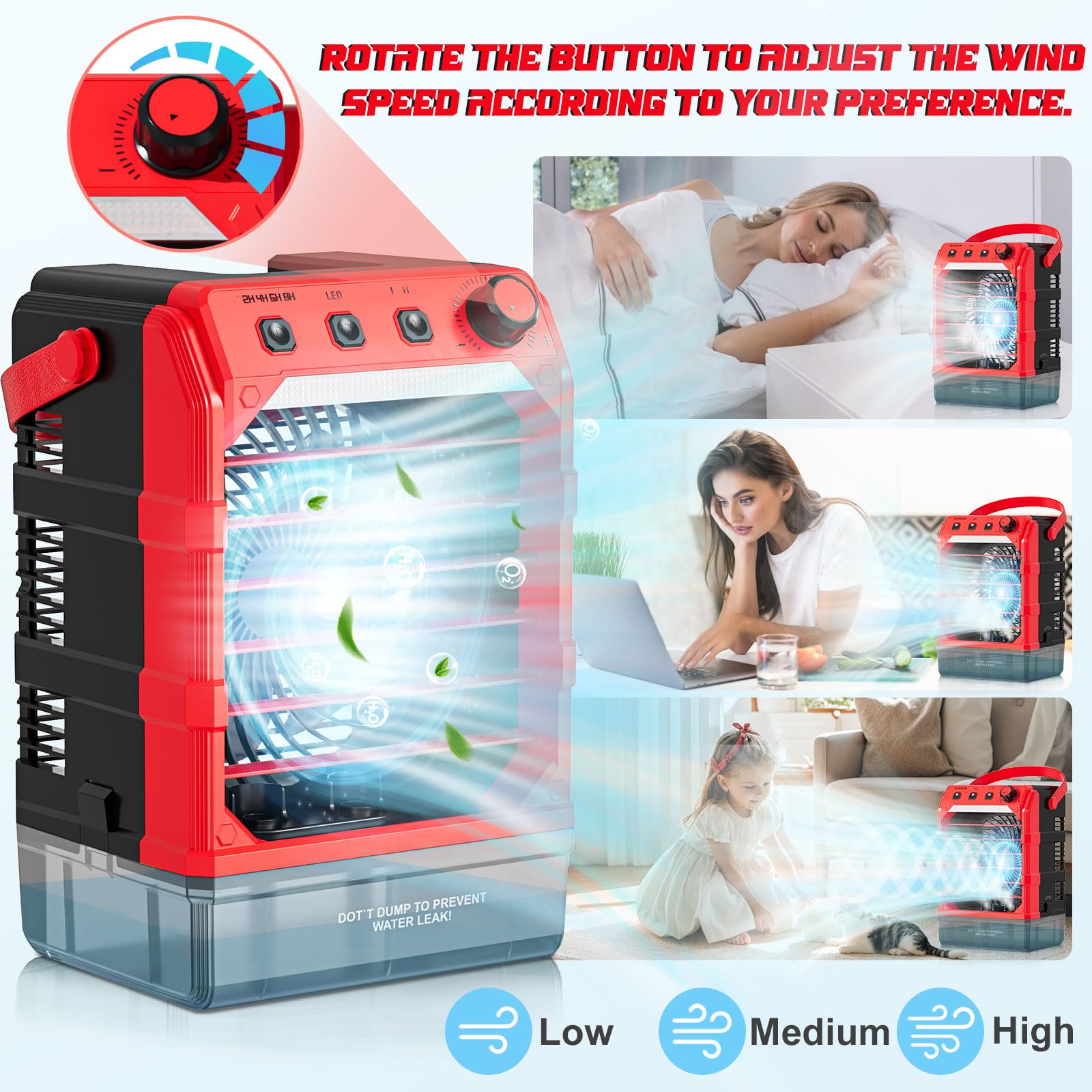 Crtbelfy Battery Powered Misting Fan Compatible For Milwaukee M18 18V (No Battery) Or Usb Input Powered,Cooling Fan With 1600Ml