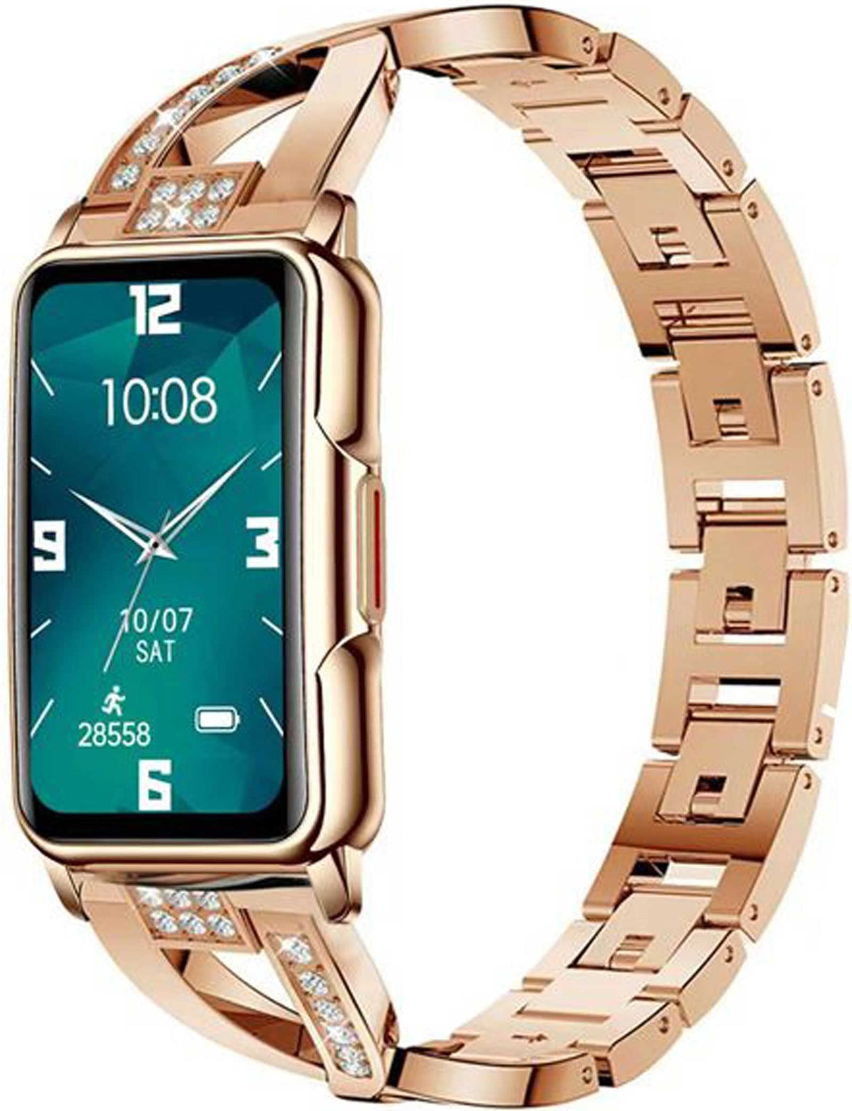 Fitness Tracker Smart Bracelet For Women Stylish Beautiful Ladies Smart Watch With Pedometer Message Notification Stainless Stee