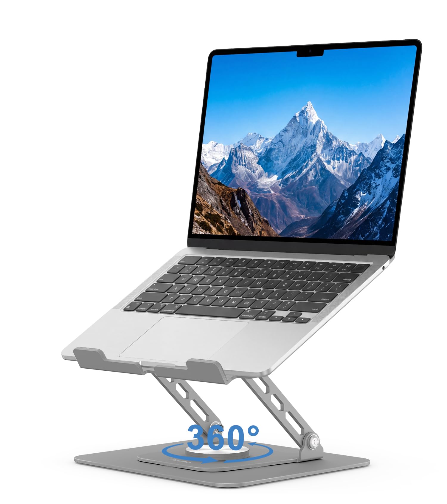 Aoviho Adjustable Laptop Stand for Desk  360 Rotating Laptop Riser, Ergonomic Computer Stand Foldable Holder Compatible with Ma