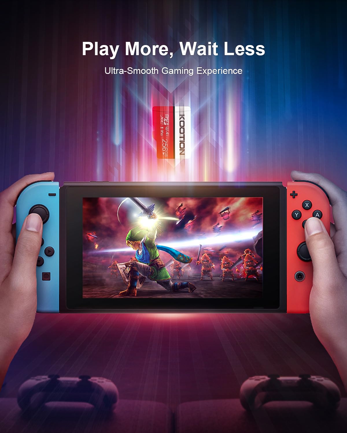 Kootion 256Gb Micro Sd Card Uhs I U3 V30 4K For Camera/Action Camera/Drone/Smartphone, Class 10 Microsdxc Memory Card With Adapt