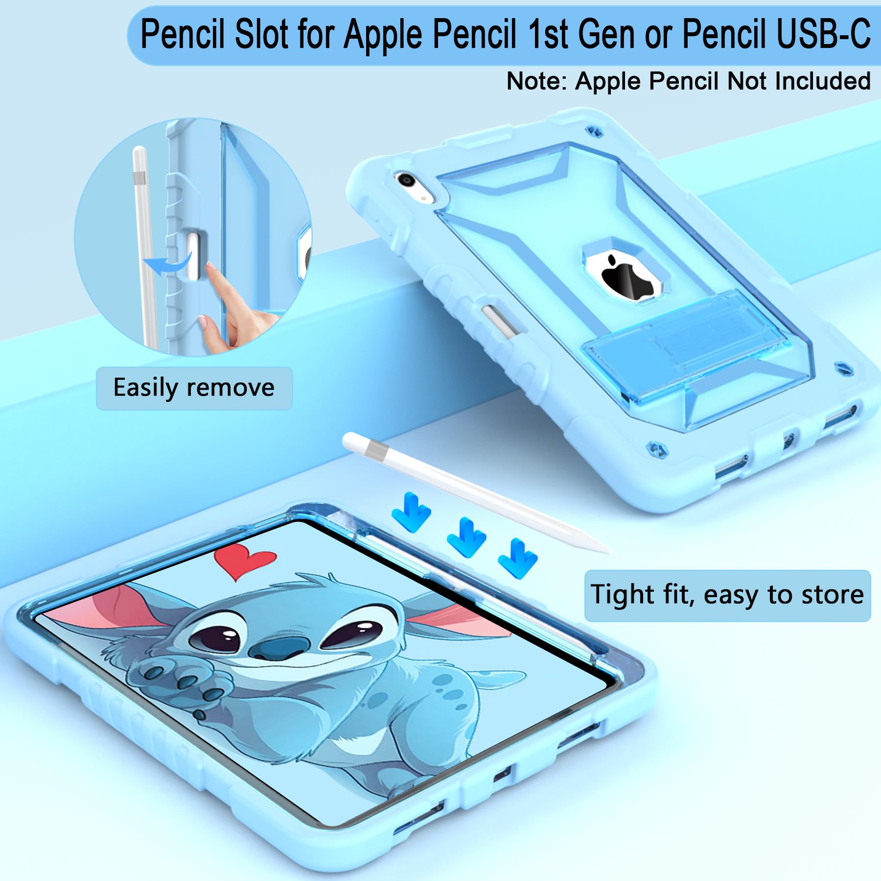 Timism Case For Ipad 10Th Generation Case 2022 With Shoulder Strap, Translucent Hard Pc Back Cover, Heavy Duty Full Body Shockpr