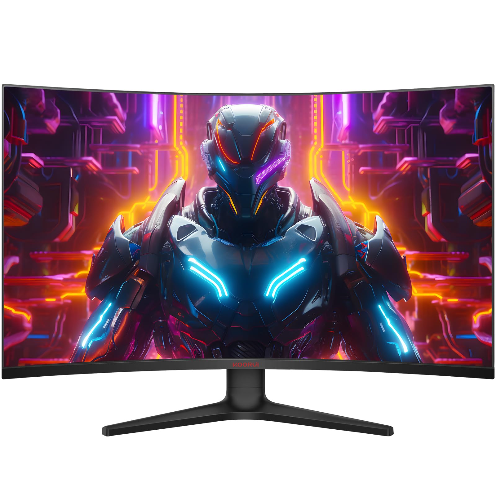 Koorui 32 Inch Curved Gaming Monitor   Qhd (2560 X 1440) 2K Display, 170Hz 144Hz Monitor, 1500R Curvature, 1Ms, Hdr10, Adaptive