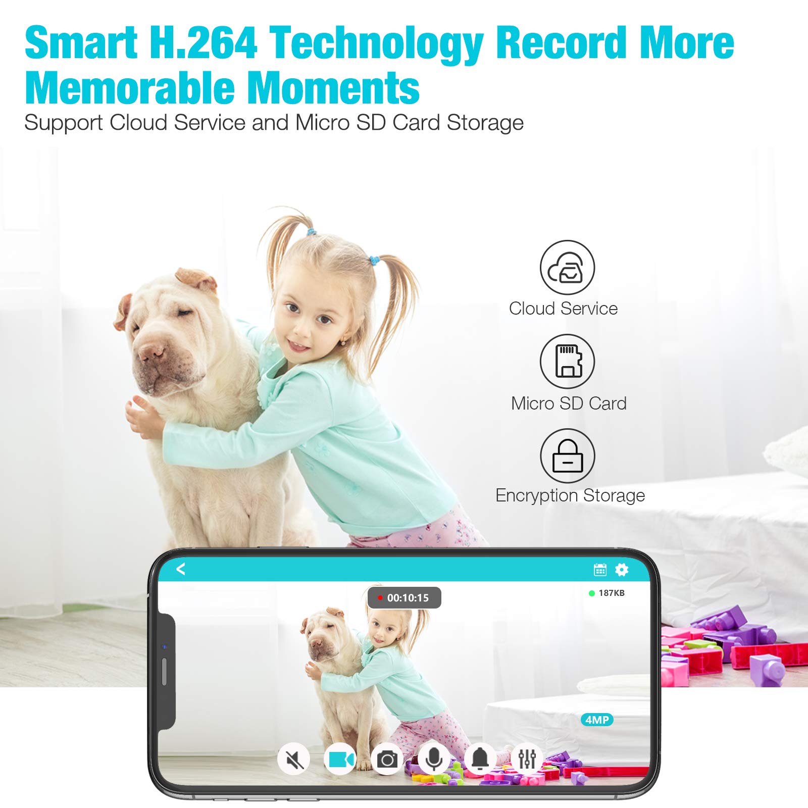 Vimtag Indoor 2.5K/4Mp Hd Wifi Camera For Home Security/Pet/Dog/Cat/Baby With Phone App, Ai Human/Sound/Motion Detection, Night