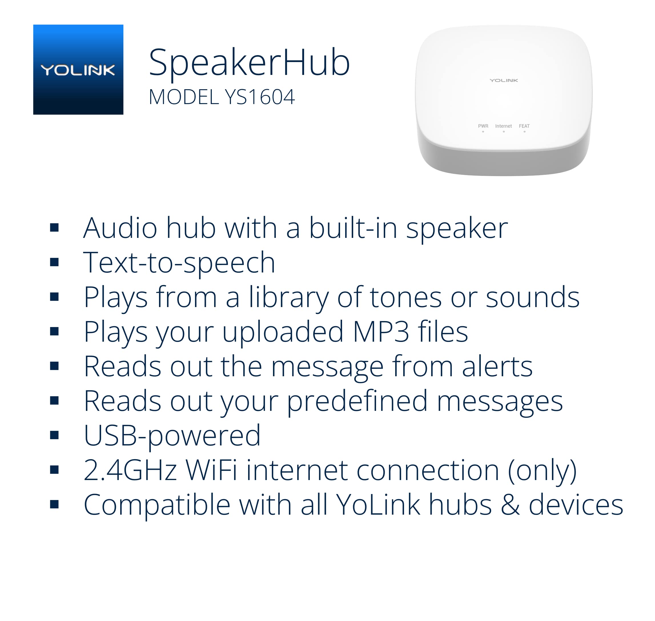 Yolink Lora Smart Door Sensor Starter Kit: Speakerhub Audio Hub & (3) Door Sensors   Up To 1/4 Mile Open Air Range, Door Left Op