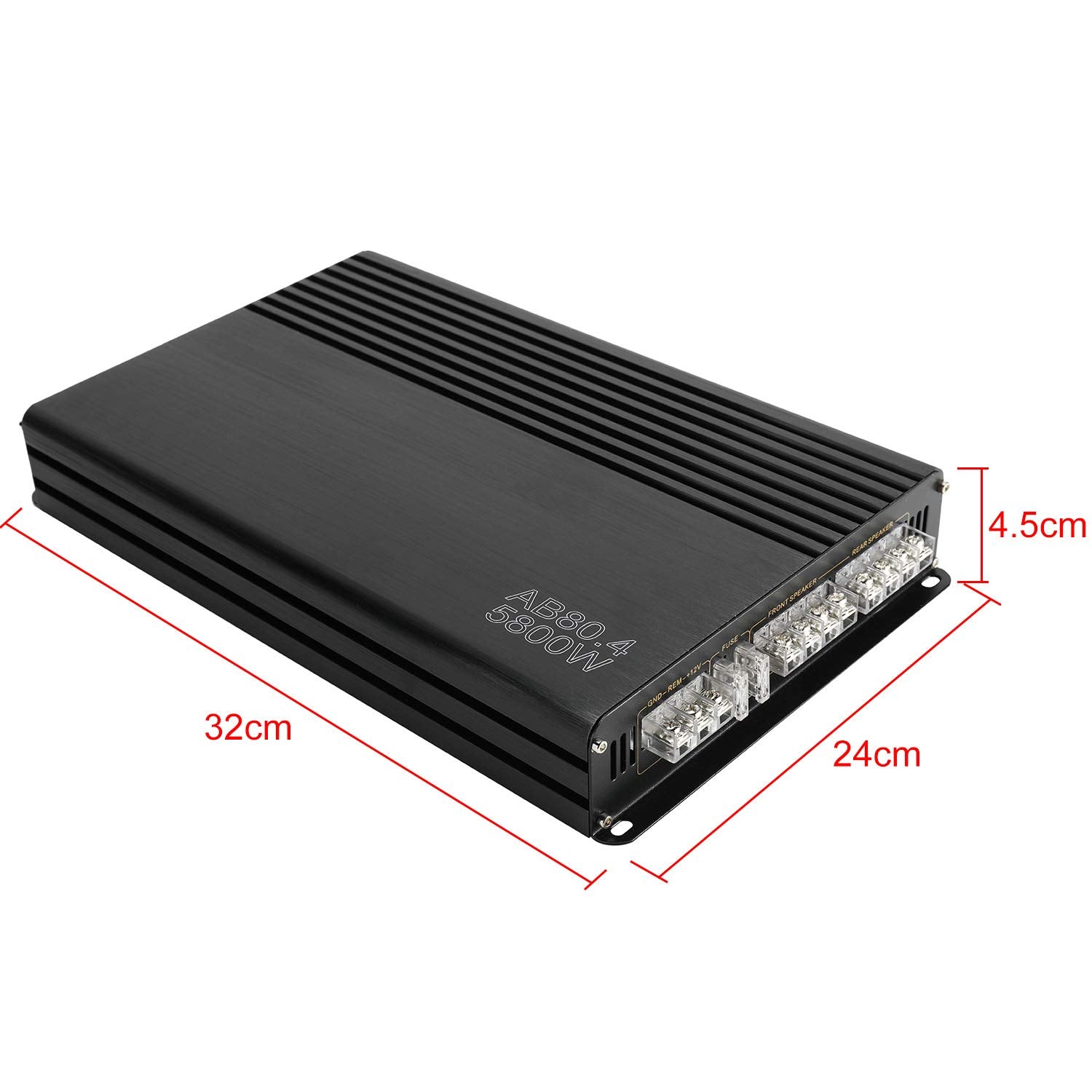 Yaeccc 5800W 12V 4 Channel Car Amplifier Stereo Audio Super Bass Power Subwoofer Amp