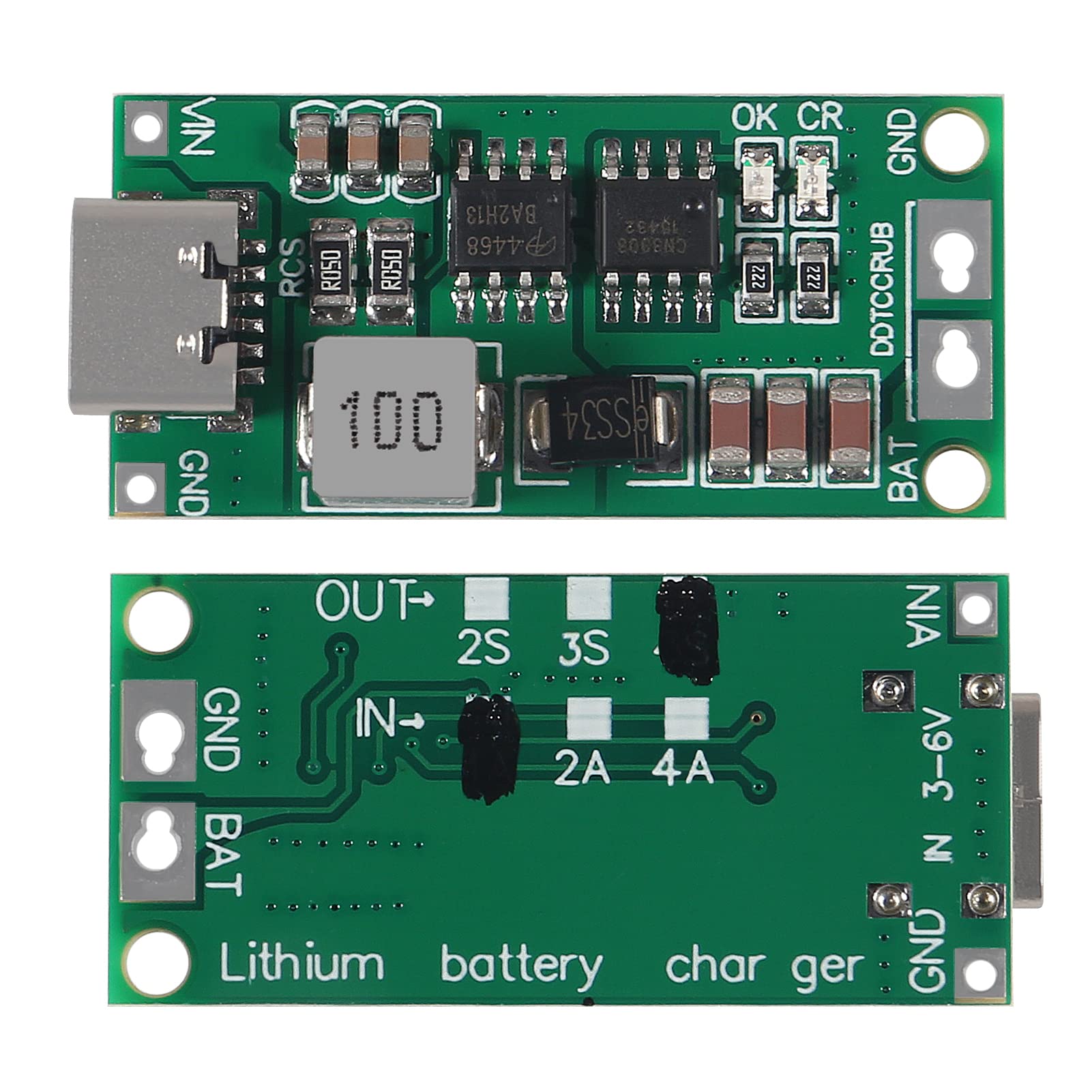 Dweii 3Pcs 18650 Lithium Battery Multi Cell 2S 3S 4S Type C To 8.4V 12.6V 16.8V Step Up Boost Lipo Polymer Li Ion Charger 7.4V 1