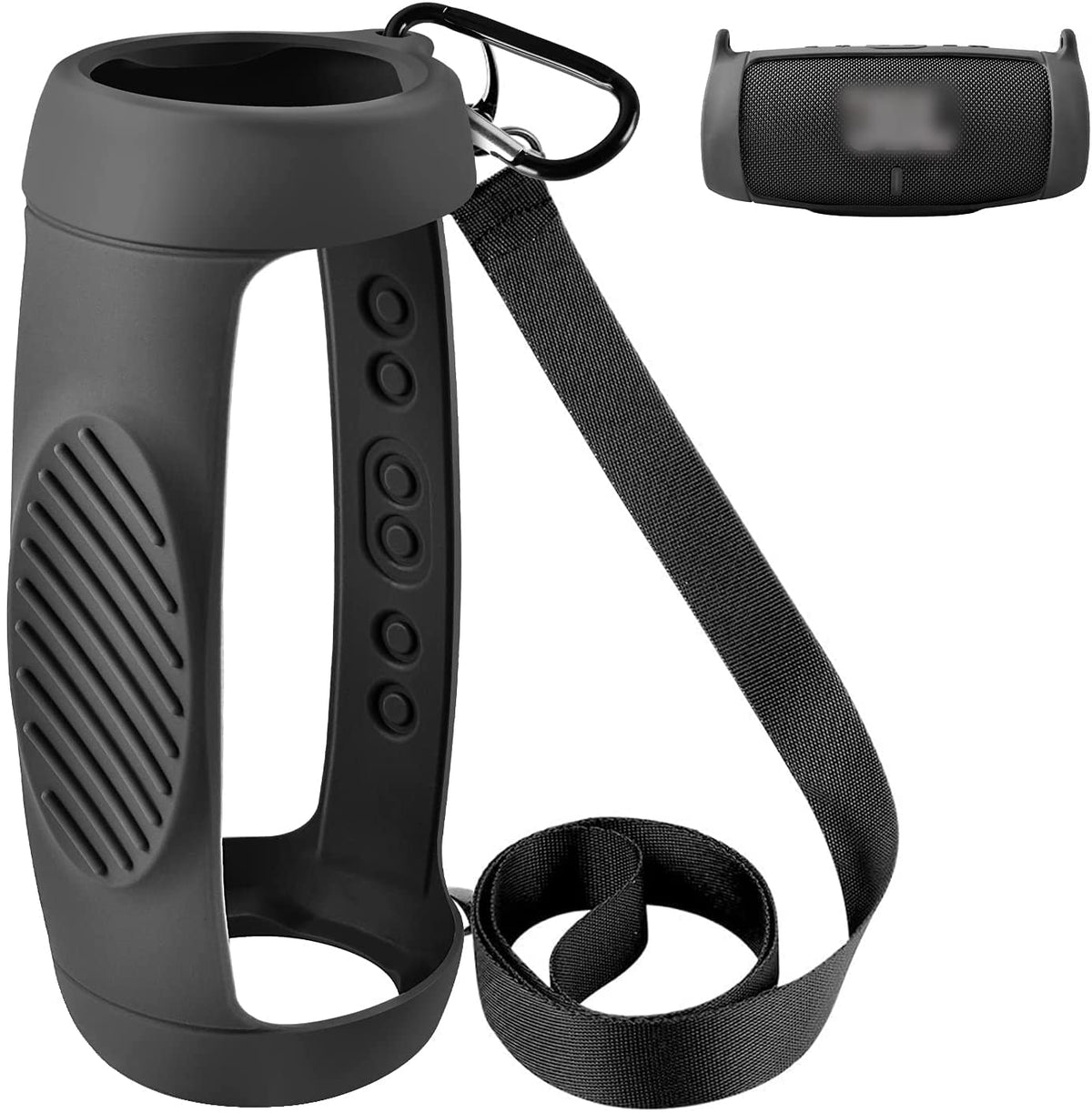 Silicone Case Cover For Jbl Charge 5 Waterproof Portable Bluetooth Speaker, Travel Carrying Protective Gel Soft Skin, Waterproof