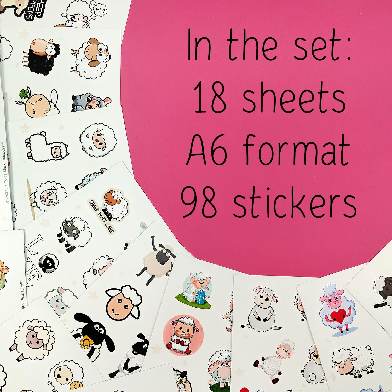 100Pcs Sheep Stickers, Lamb Stickers And Decals, Sheep Gifts For Women, Girls   Lamb Party Favors, Lamb Birthday Party Decoratio