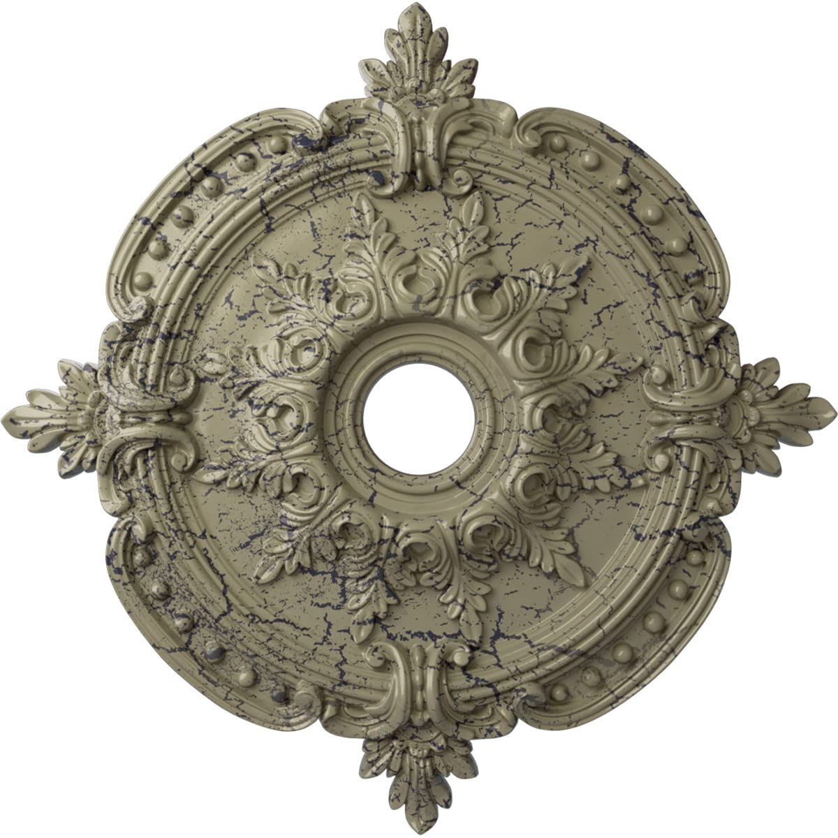 Ekena Millwork CM28BECSC Ceiling Medallion, Castle Stone Crackle