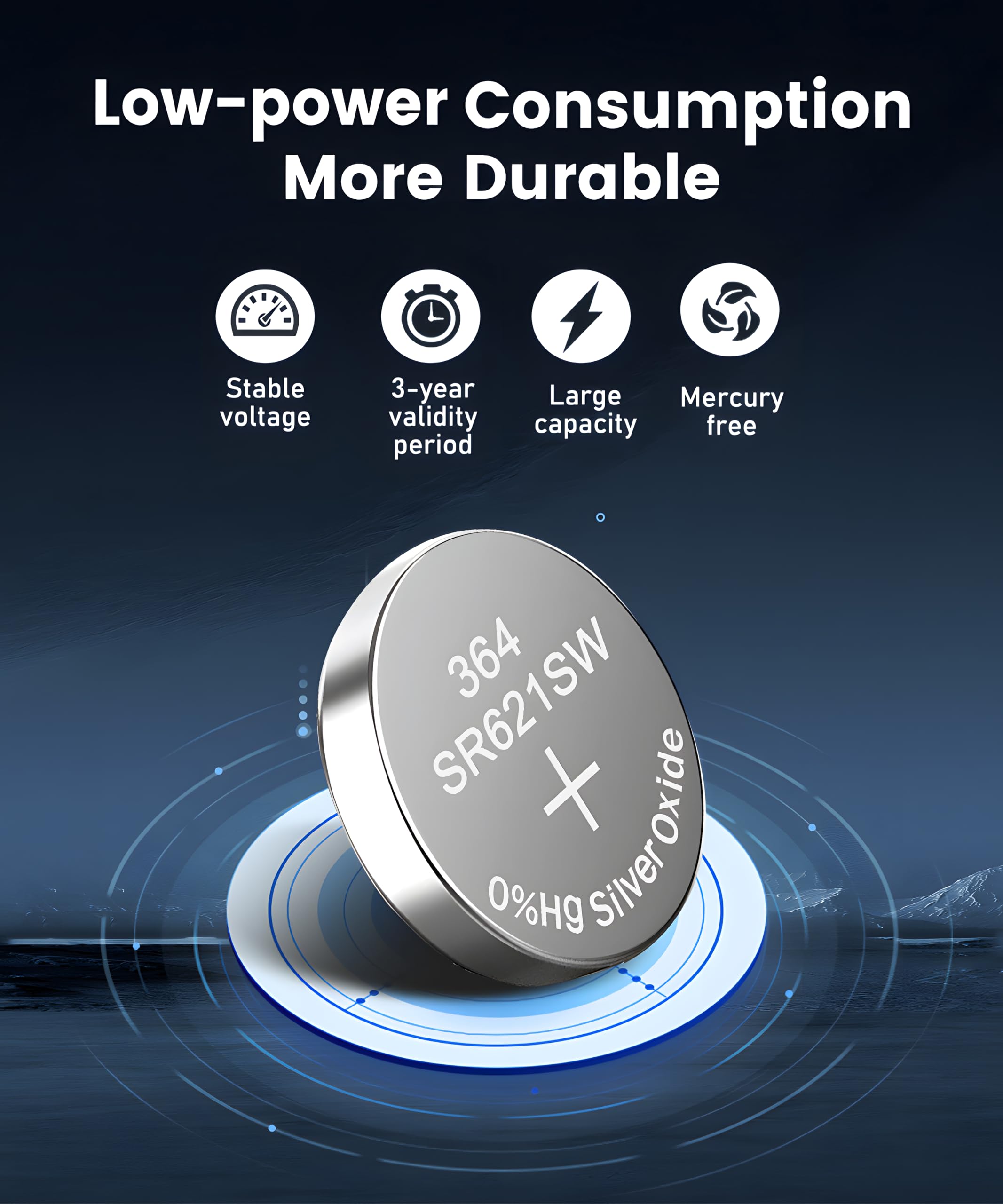 Ykm 364 Sr621Sw 364/363 Lr621 V364 Ag1 Battery 1.55V Silver Oxide Battery For Scale Watch Batteries 20 Pack