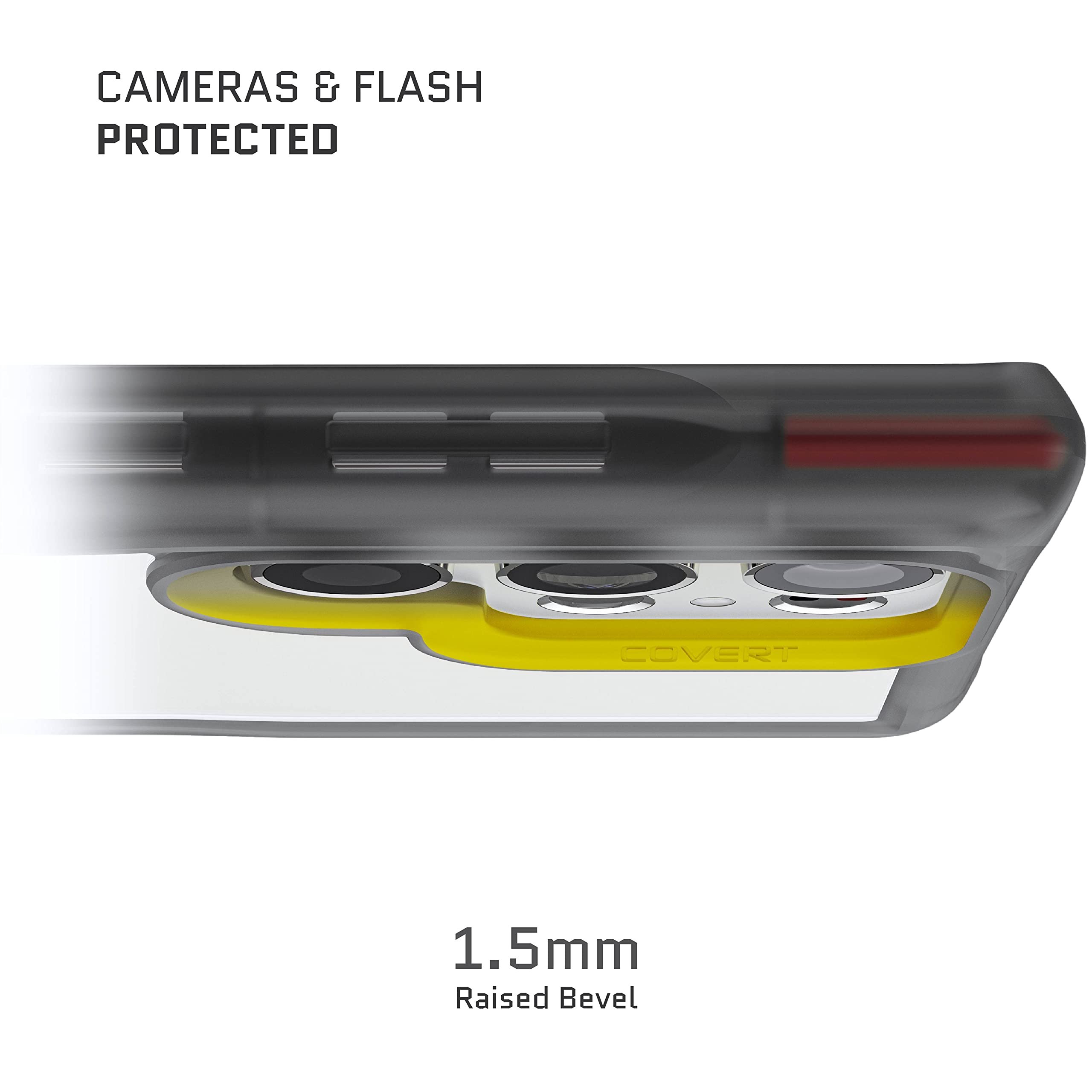 Ghostek Covert Shockproof Samsung Galaxy S23 Clear Case Premium Protective Phone Covers With Slim Lightweight Design, Wireless C