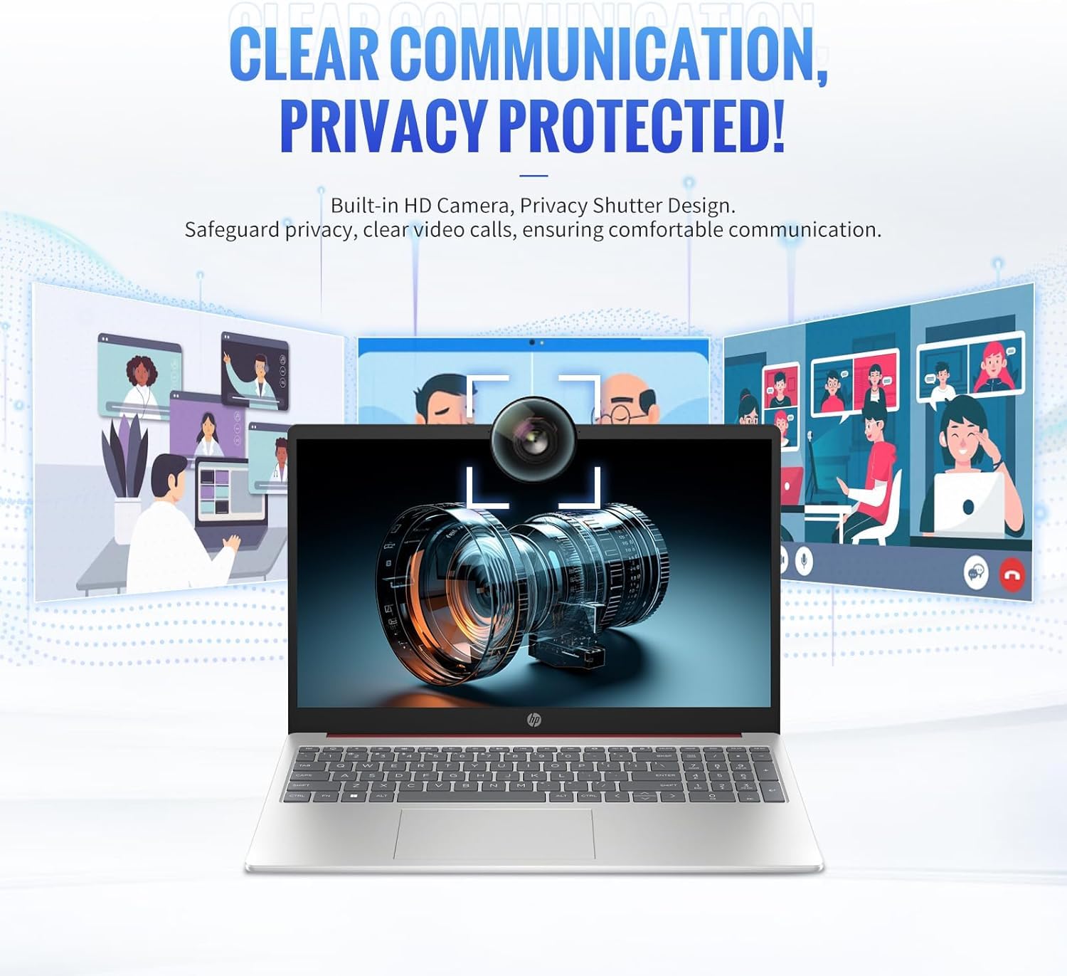 Hp 15.6'' Full Hd Business Laptop, Amd Ryzen 5 7520U (Beats I7-1165G7) Processor, Webcam, Wi-Fi 6, Windows 11 Home, W/65W Pd Fas