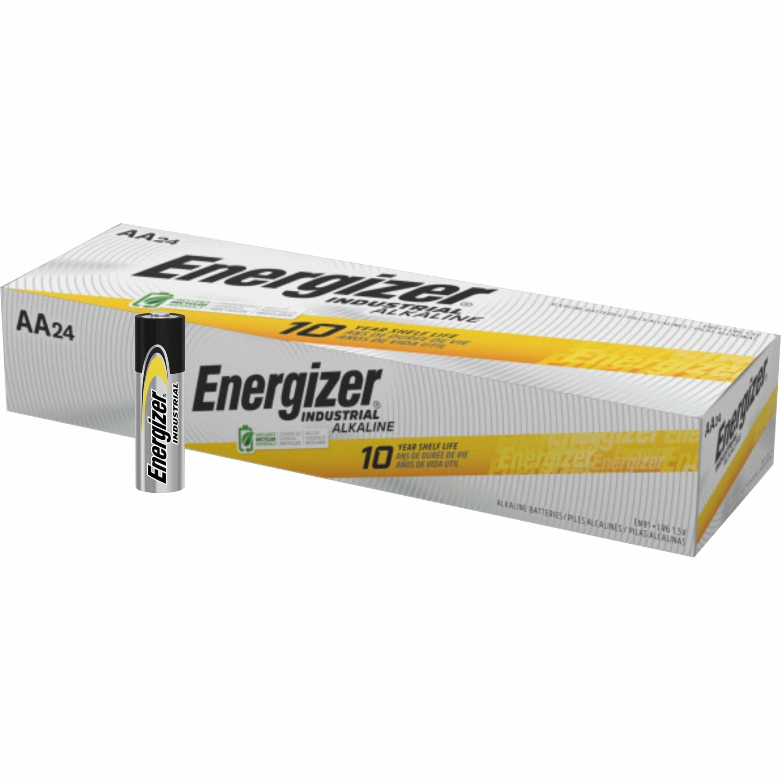 Industrial Alkaline Batteries, Aa, 24 Batteries/Box
