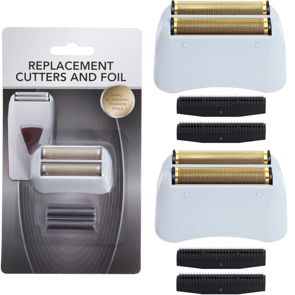 2 Pack Pro Shaver Replacement Foil And Cutters Compatible With Andis 17150(Ts 1)/17155/17200 Shaver For Profoil & Lithium Shaver