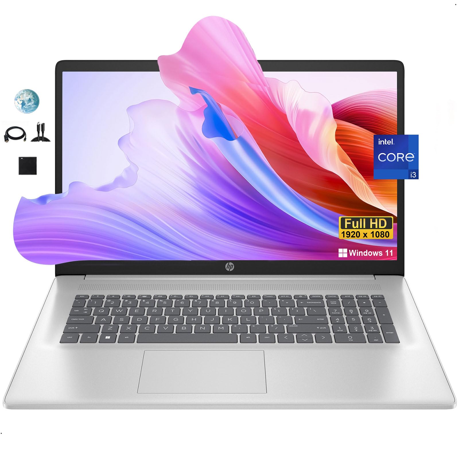 Hp 17 Flagship Laptop, Intel Core I3-1215U, 17.3'' Full Hd Laptop, Windows 11, 32Gb Ram, 512Gb Ssd, Anti-Glare Panel, Fast Charg