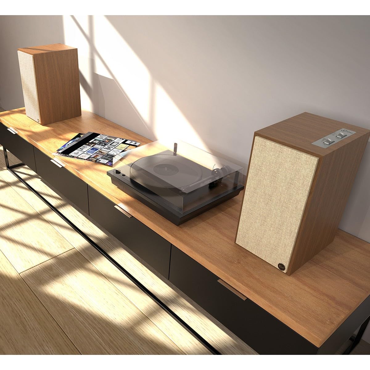 Klipsch The Sevens Heritage Inspired (Pair) Powered Speakers   Walnut