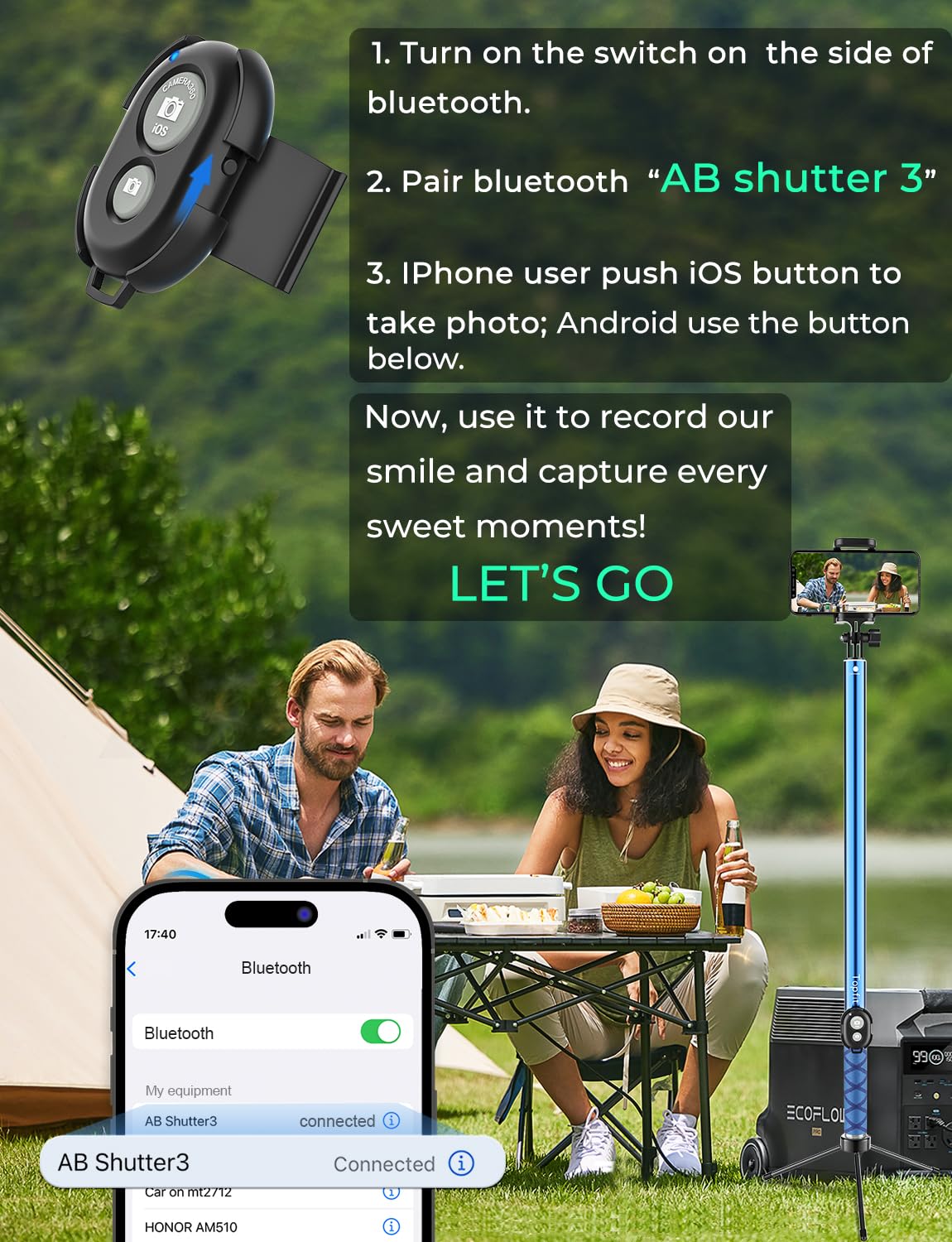 118'' 9.8Ft Long Selfie Stick For Iphone, Android, Extended Super Long Pole, Selfie Stick Tripod With Remote, For Selfies/Video