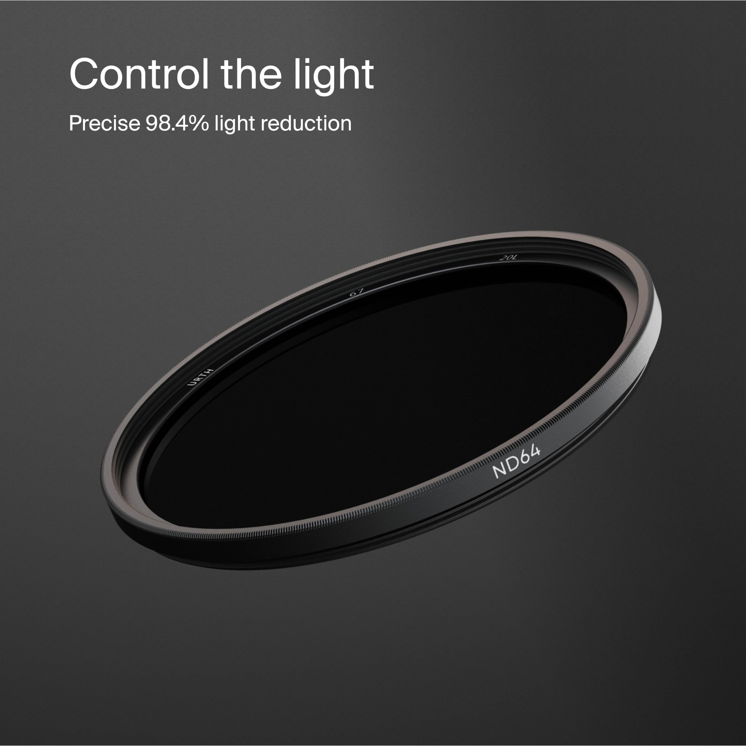 Urth 37Mm Nd64 (6 Stop) Lens Filter (Plus+)   20 Layer Nano Coated, Ultra Slim Neutral Density Camera Lens Exposure Filter