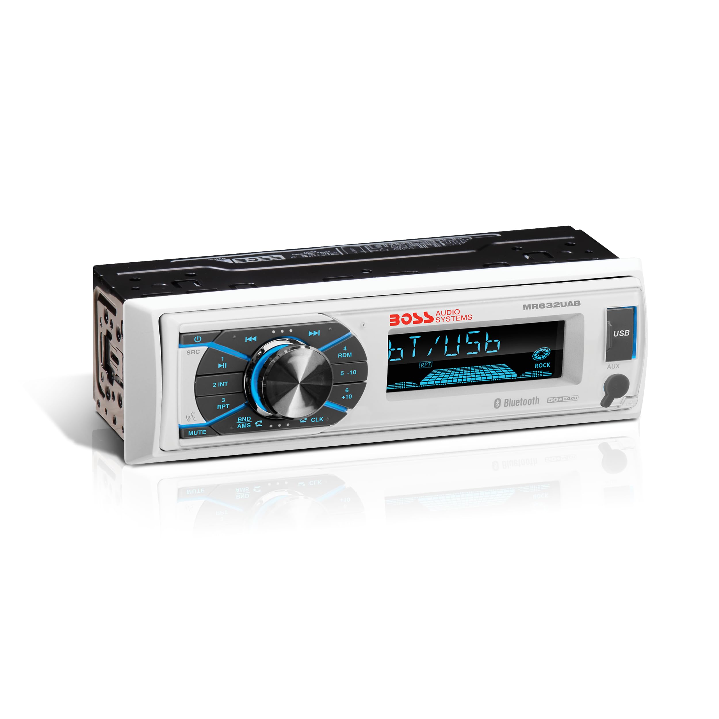 Boss Audio Systems Mr632Uab Marine Receiver   Weatherproof, Bluetooth Audio And Hands Free Calling, Usb, Mp3, Am/Fm, Aux In, No