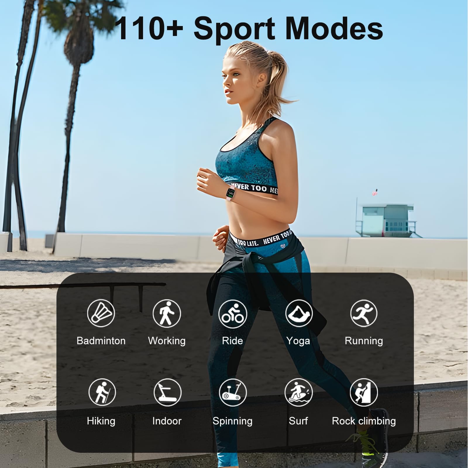 Wsq Smart Watches For Women Men Fitness Tracker Watch 2.04 Hd Screen Sport Watch With Chatgpt Ai Voice 3 Bands Step Counter 24/7