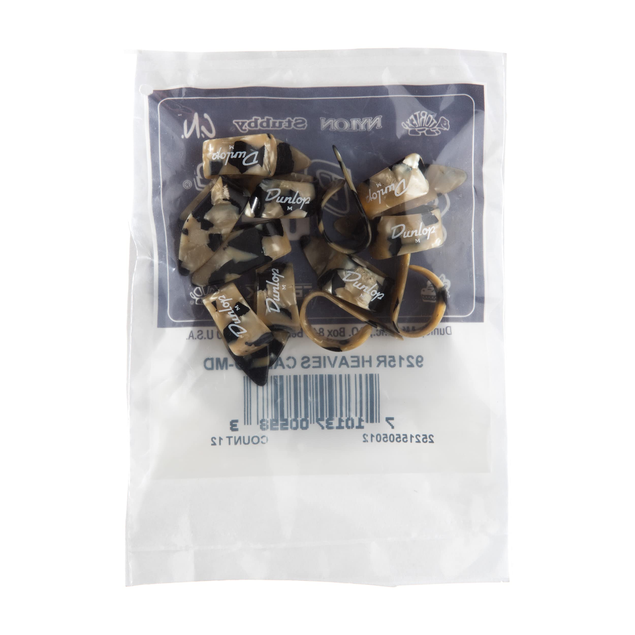 Jim Dunlop 9215 Heavies Calico Thumbpicks, Medium, 12/Bag