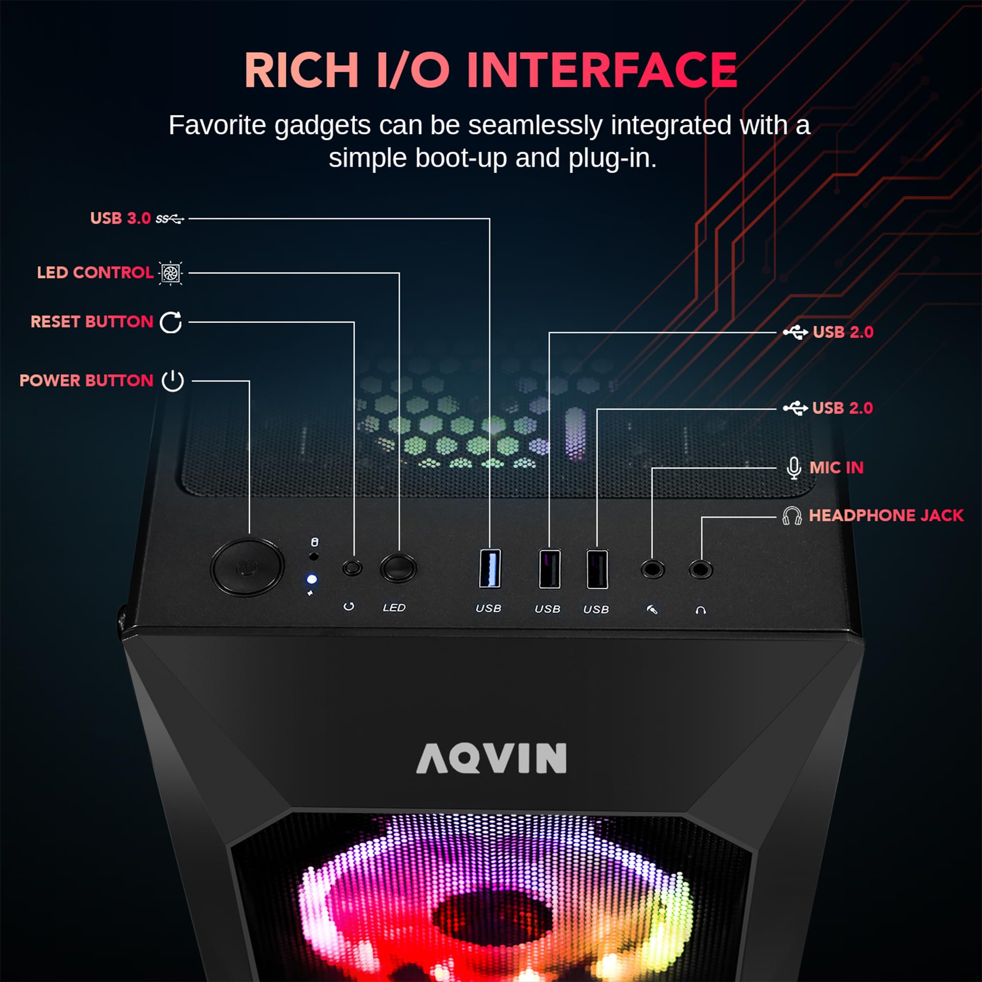 Aqvin Aqb70 Rgb Gaming Pc   Intel Core I7 Processor Upto 4.60Ghz 32Gb Ddr4 Ram 1Tb Nvme Ssd Geforce Gtx 1660 6Gb Hdmi Windows 11