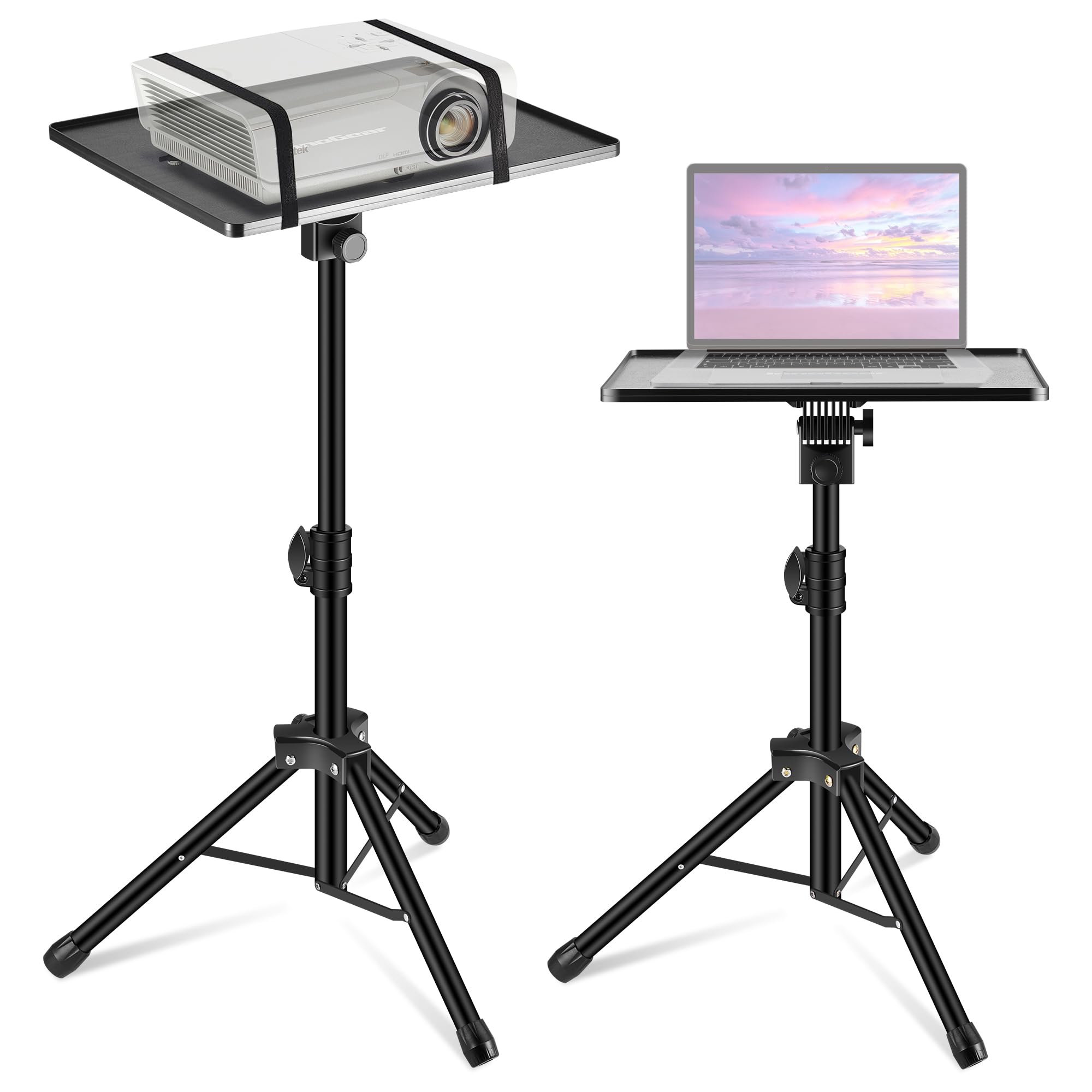 Innogear Projector Stand Tripod, 21'' To 38'' Height Adjustable Portable Laptop Tripod Stand Music Stand Projector Tripod For Ou