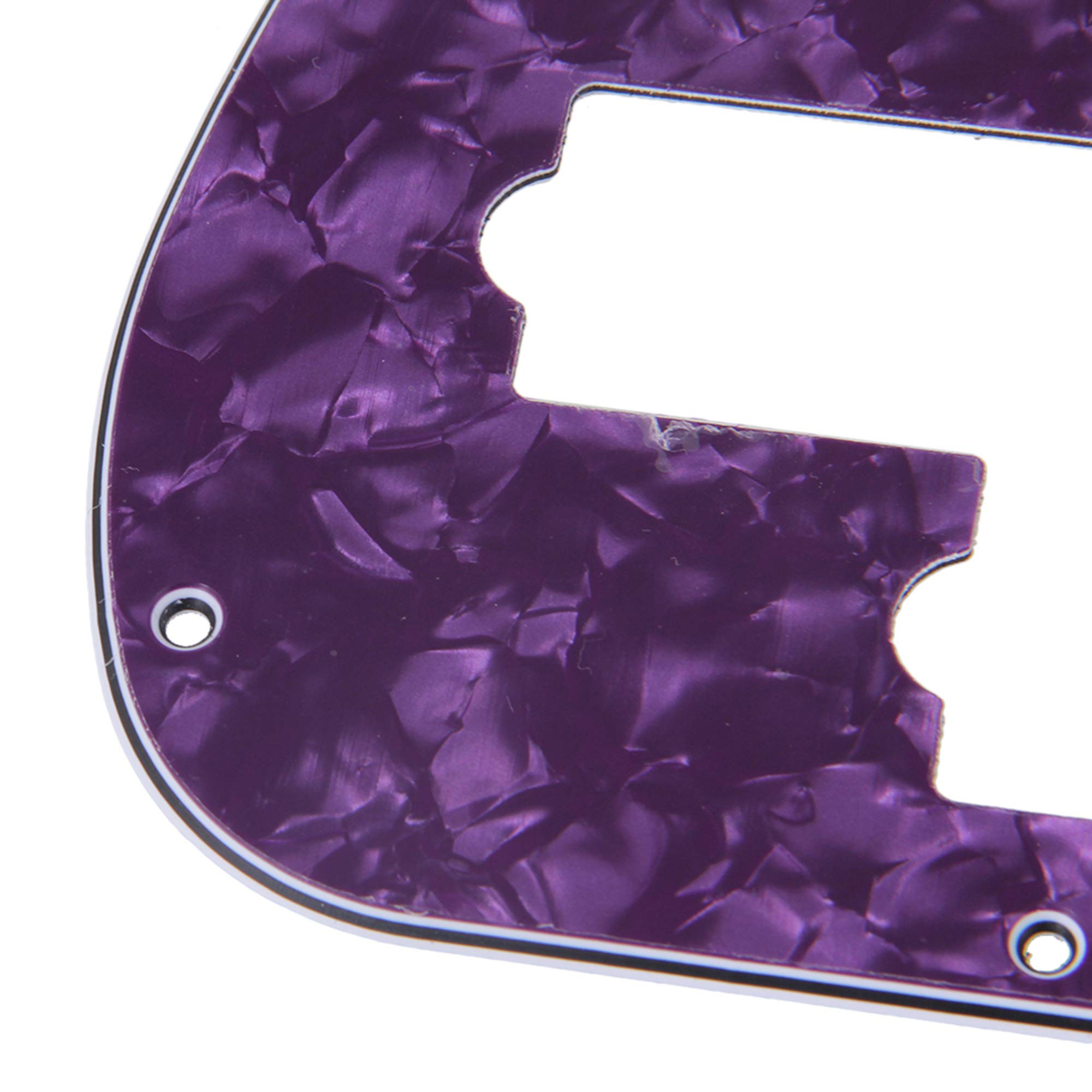 Bqlzr Purple Pearl Pvc 3 Ply Bass Pickguard Scratch Plate For Pb Electric Bass Guitar 13 Screw Holes